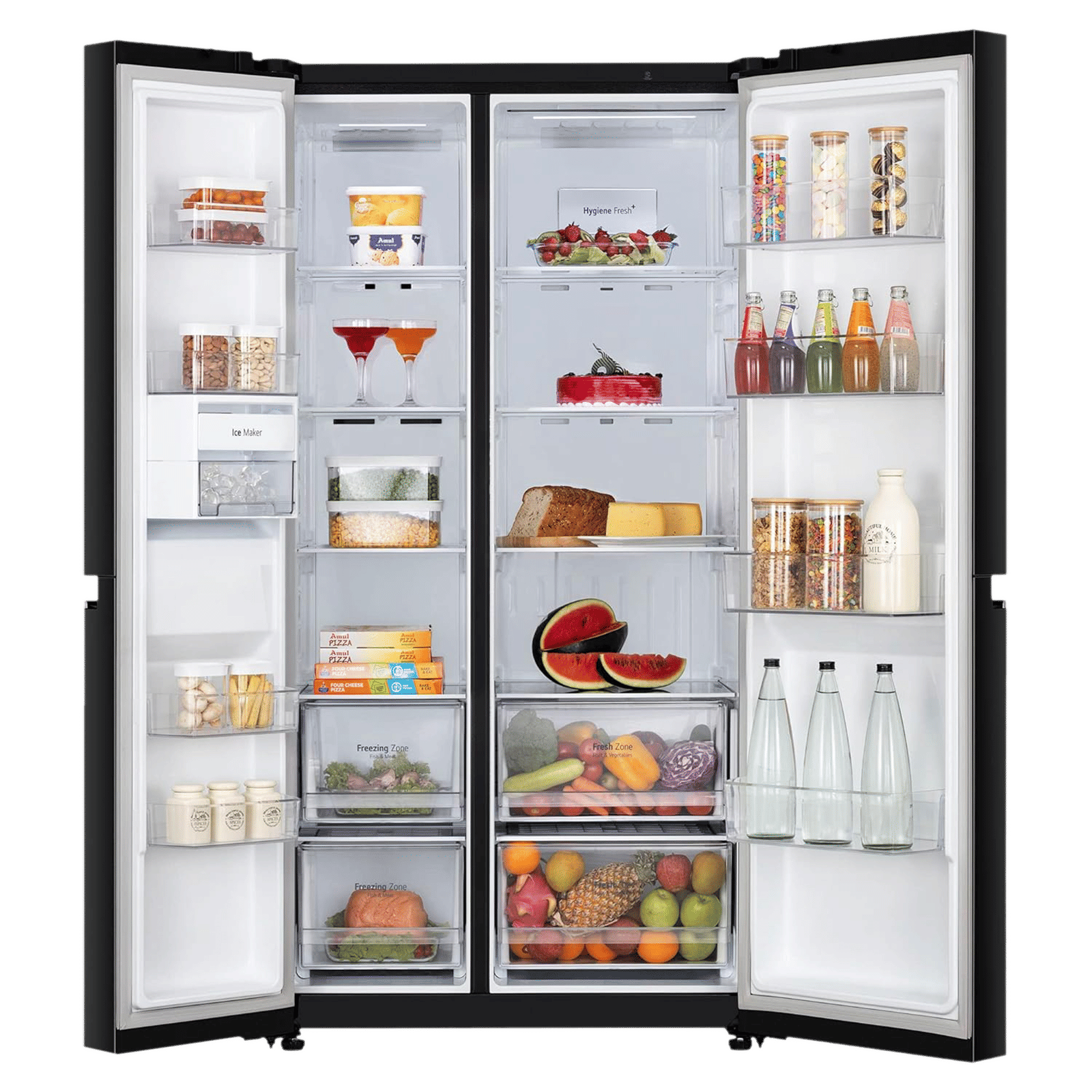 LG 655 Litres Side by Side Refrigerator with Smart Diagnosis (GL-B257EESX, Ebony Sheen) LG 655 Litres Side by Side Refrigerator with Smart Diagnosis (GL-B257EESX, Ebony Sheen)_5