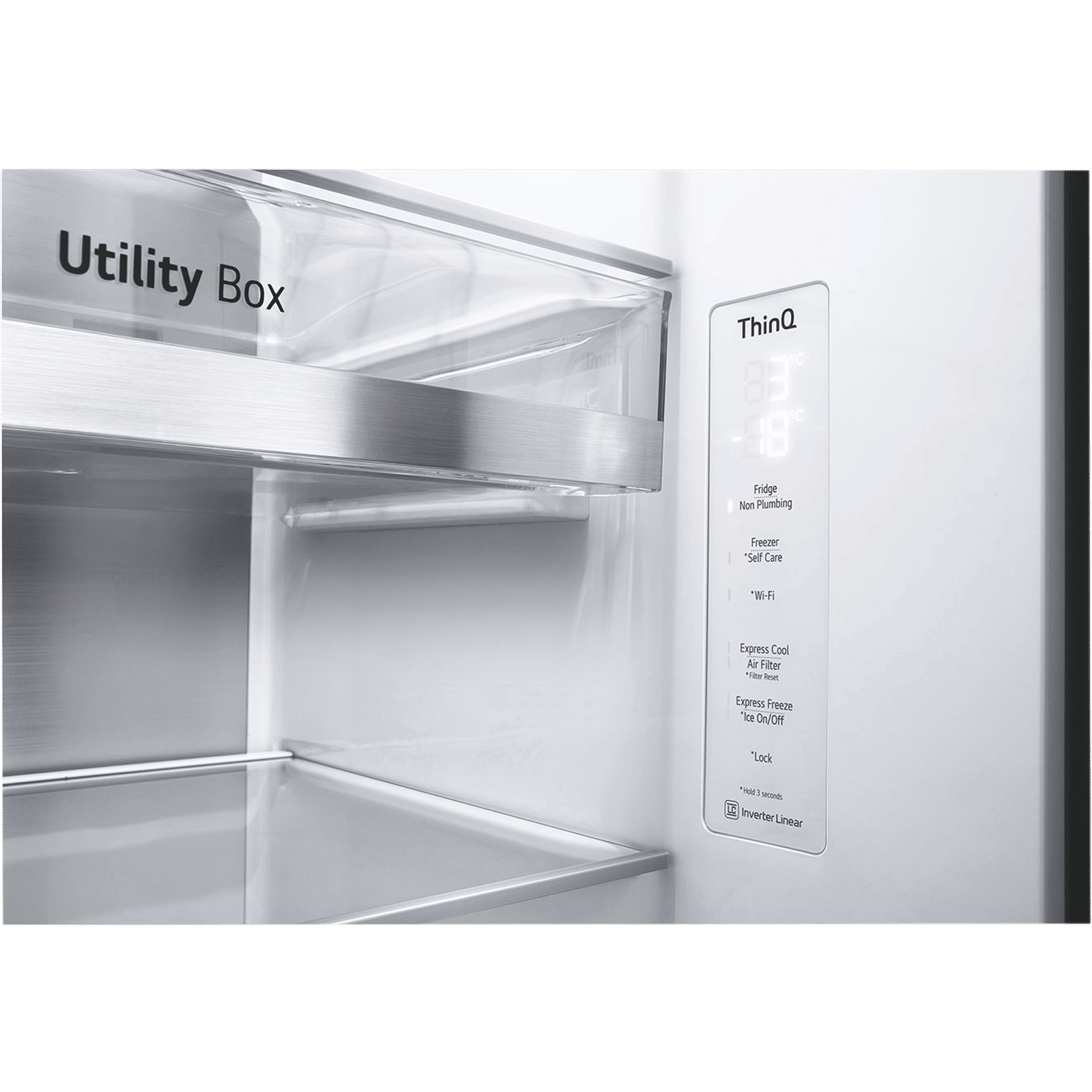 LG 635 Litres 3 Star Frost Free Side by Side Refrigerator with Smart Diagnosis (GL-X257ABSX, Brushed Steel) LG 635 Litres 3 Star Frost Free Side by Side Refrigerator with Smart Diagnosis (GL-X257ABSX, Brushed Steel)_14