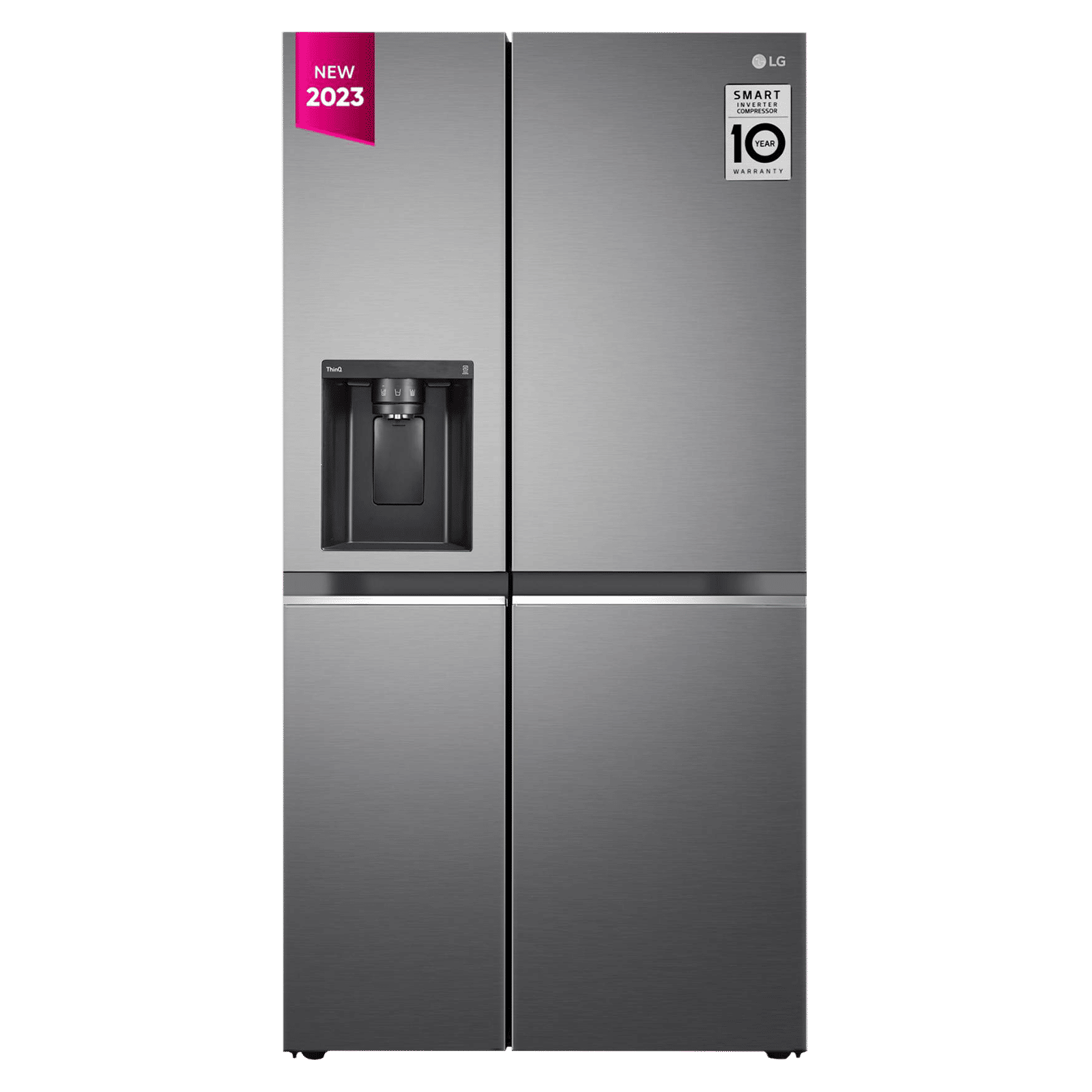 LG 635 Litres Side by Side Refrigerator with Smart Diagnosis (GL-L257CPZX, Shiny Steel) LG 635 Litres Side by Side Refrigerator with Smart Diagnosis (GL-L257CPZX, Shiny Steel)_1