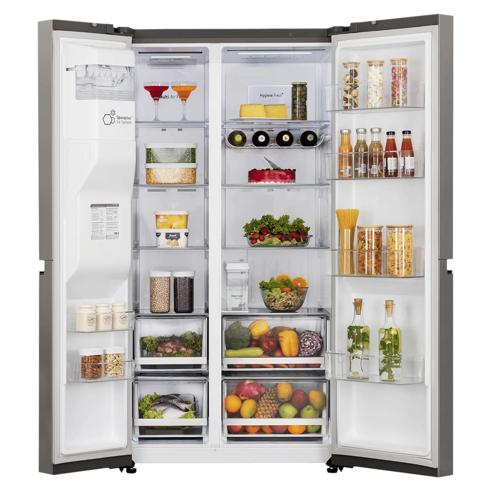 LG 635 Litres Side by Side Refrigerator with Smart Diagnosis (GL-L257CPZX, Shiny Steel) LG 635 Litres Side by Side Refrigerator with Smart Diagnosis (GL-L257CPZX, Shiny Steel)_5
