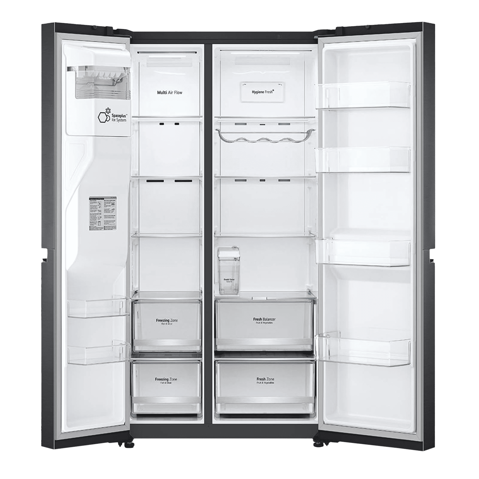 LG 635 Litres Side by Side Refrigerator with Smart Diagnosis (GL-L257CPZX, Shiny Steel) LG 635 Litres Side by Side Refrigerator with Smart Diagnosis (GL-L257CPZX, Shiny Steel)_6