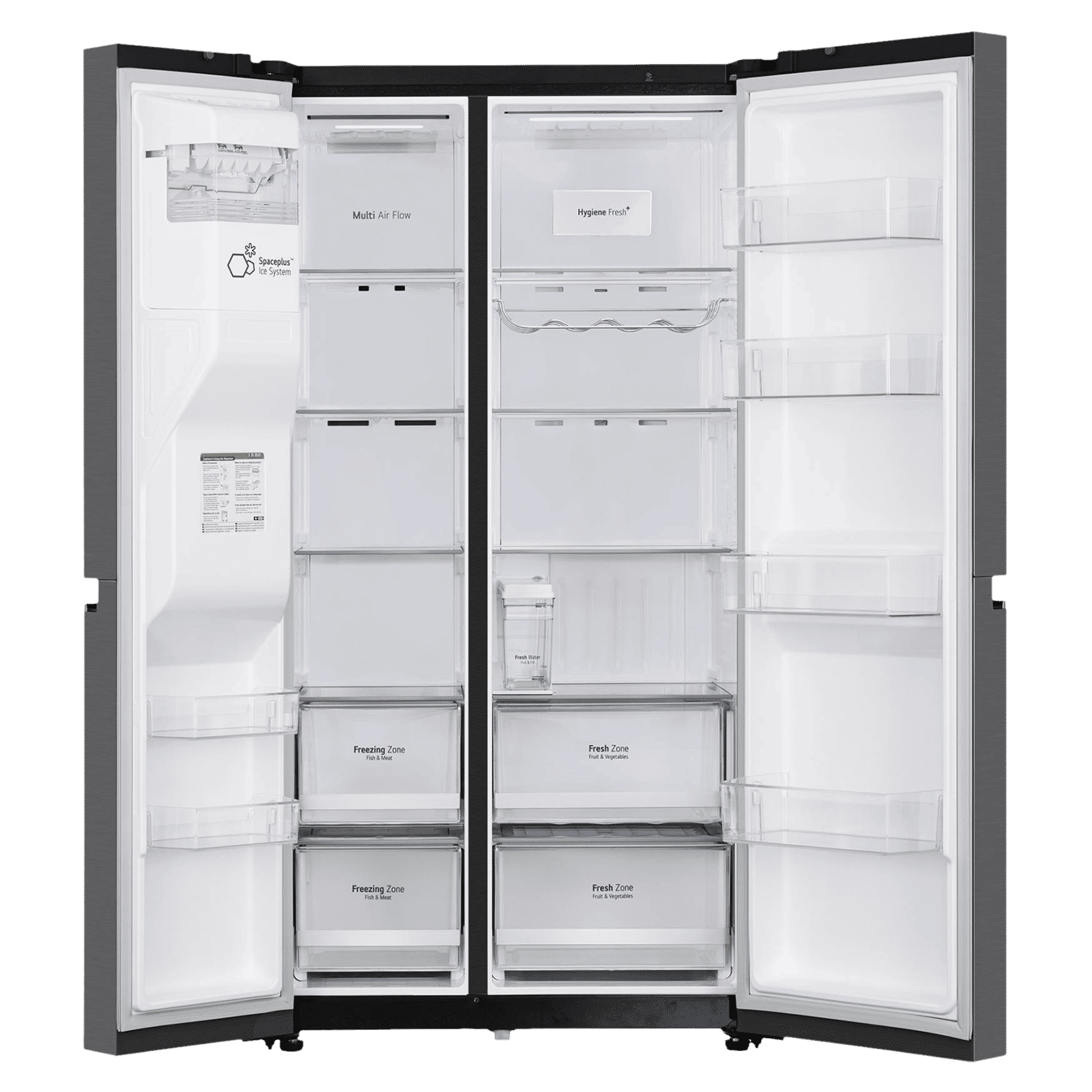 LG 635 Litres 3 Star Frost Free Double Door Smart Wifi Enabled Refrigerator with Deodorizer (GL-L257CMCX, Matt Black) LG 635 Litres 3 Star Frost Free Double Door Smart Wifi Enabled Refrigerator with Deodorizer (GL-L257CMCX, Matt Black)_4