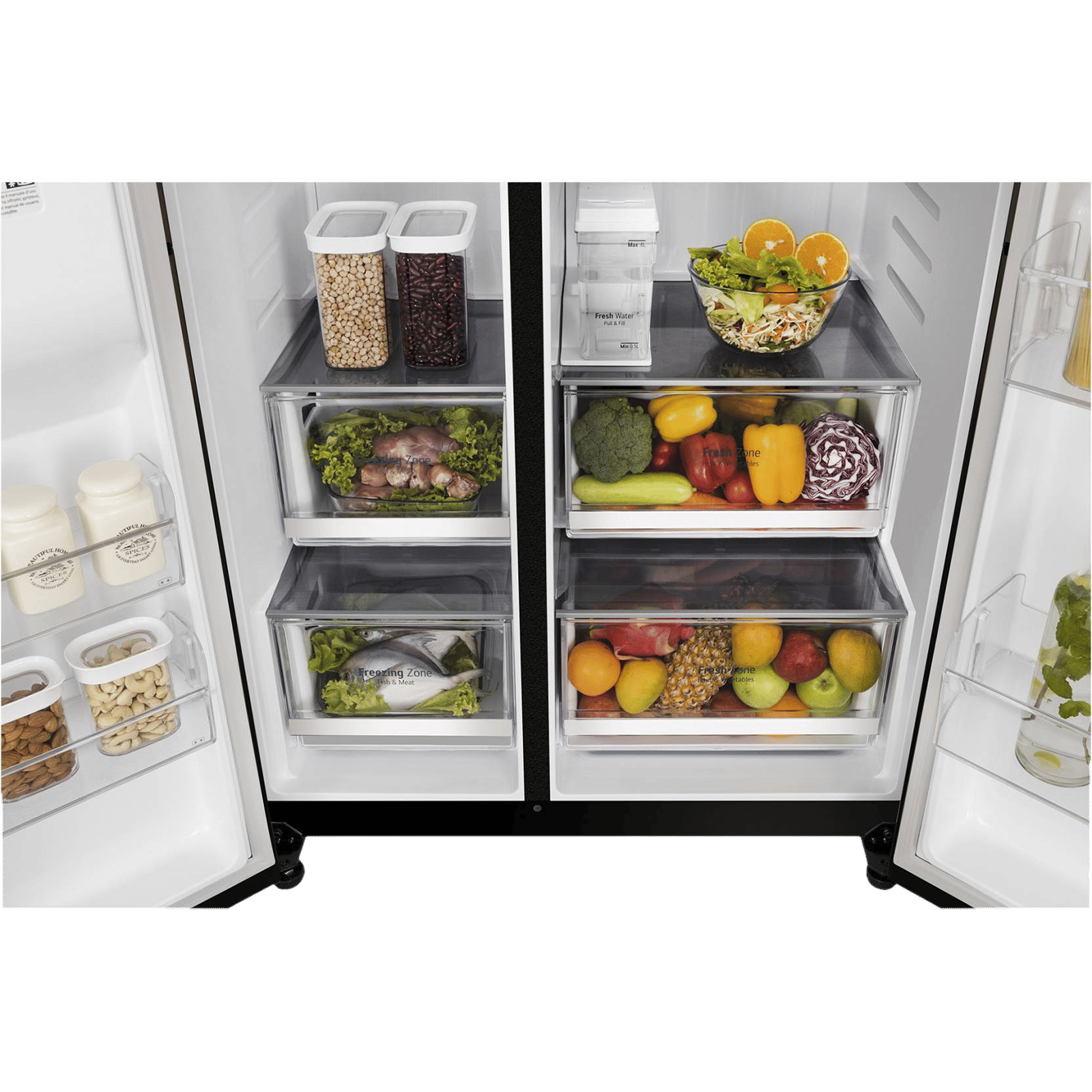 LG 635 Litres 3 Star Frost Free Double Door Smart Wifi Enabled Refrigerator with Deodorizer (GL-L257CMCX, Matt Black) LG 635 Litres 3 Star Frost Free Double Door Smart Wifi Enabled Refrigerator with Deodorizer (GL-L257CMCX, Matt Black)_7