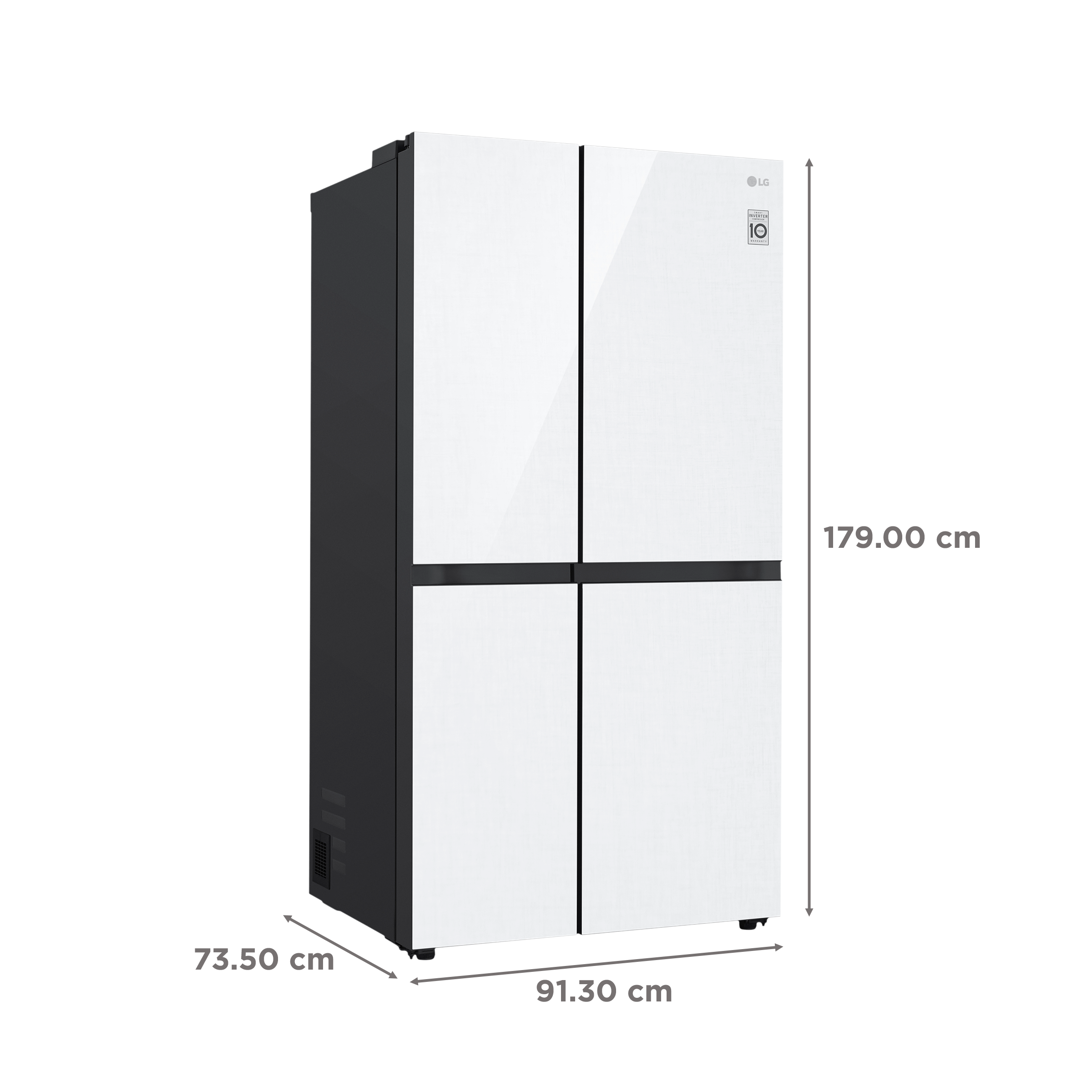 LG 655 Litres Side by Side Refrigerator with Smart Diagnosis (GL-B257DLWX, Linen White) LG 655 Litres Side by Side Refrigerator with Smart Diagnosis (GL-B257DLWX, Linen White)_3