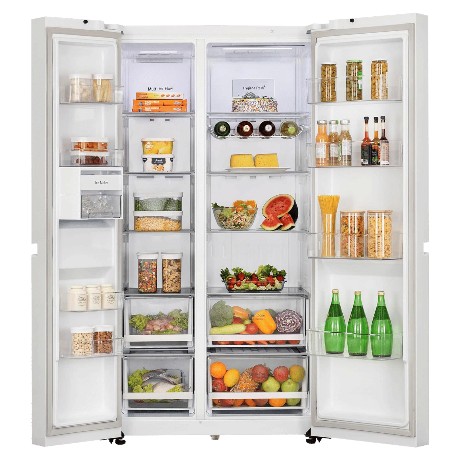 LG 655 Litres Side by Side Refrigerator with Smart Diagnosis (GL-B257DLWX, Linen White) LG 655 Litres Side by Side Refrigerator with Smart Diagnosis (GL-B257DLWX, Linen White)_4