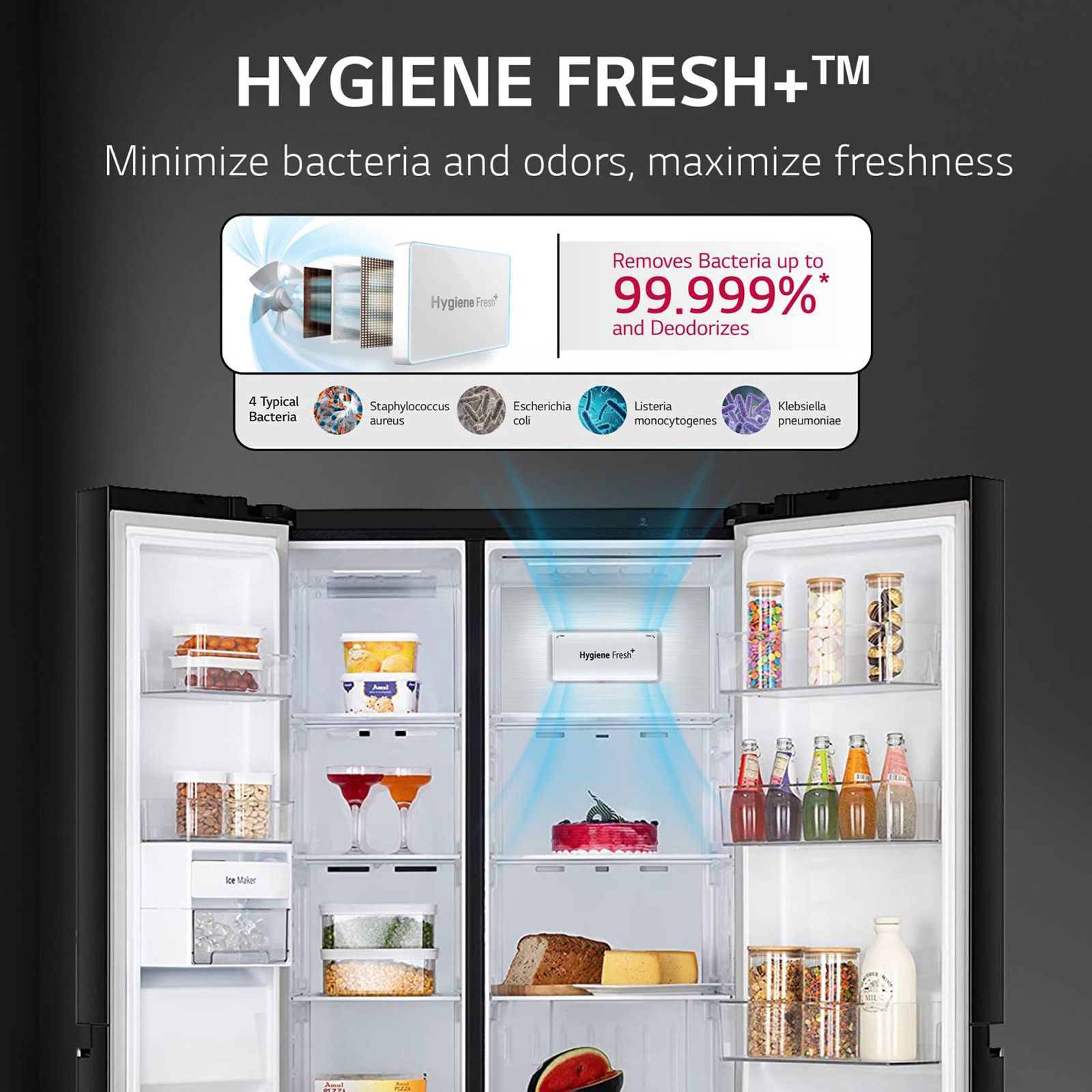 LG 655 Litres Side by Side Refrigerator with Smart Diagnosis (GL-B257DBMX, Black Mirror)_18