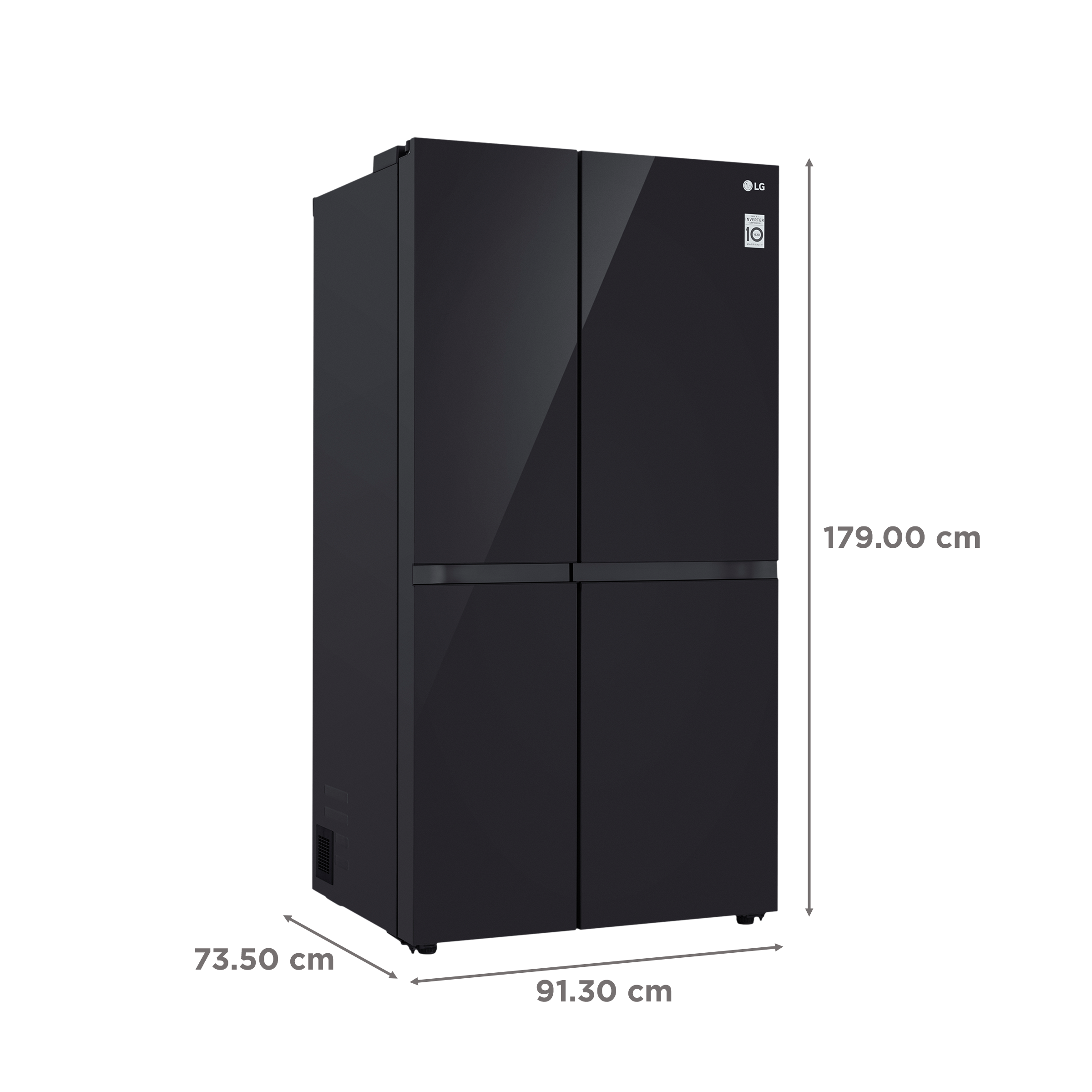 LG 655 Litres Side by Side Refrigerator with Smart Diagnosis (GL-B257DBMX, Black Mirror)_3