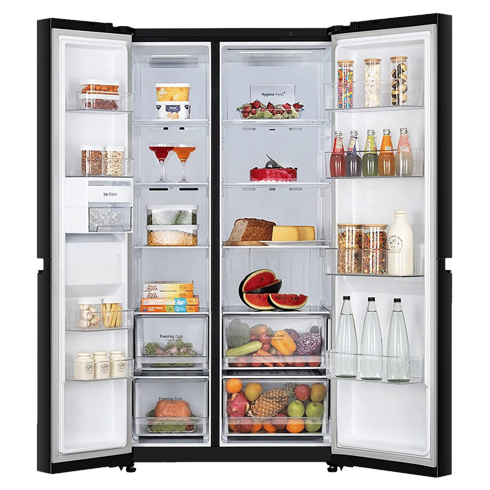 LG 655 Litres Side by Side Refrigerator with Smart Diagnosis (GL-B257DBMX, Black Mirror)_5