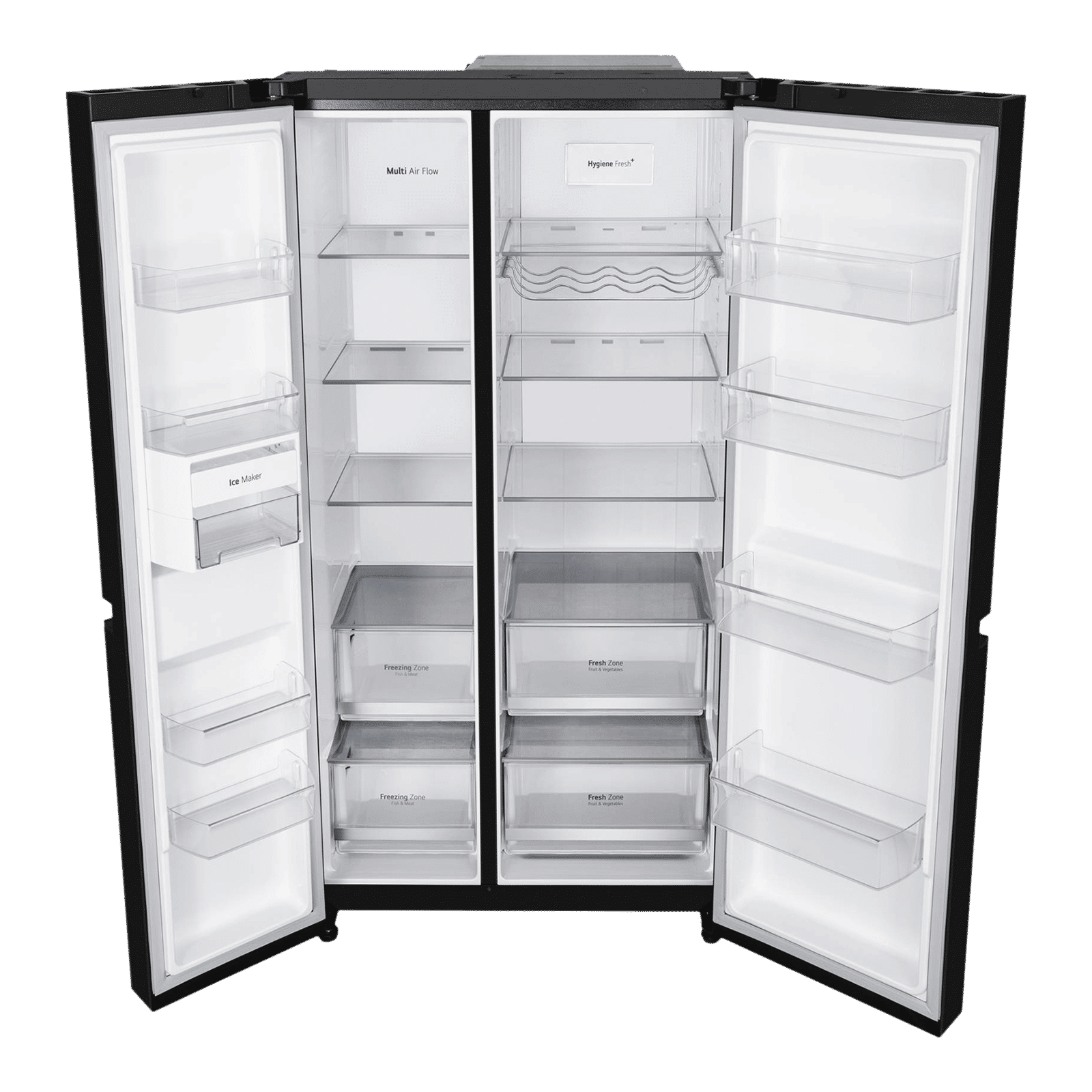 LG 655 Litres Side by Side Refrigerator with Smart Diagnosis (GL-B257DBMX, Black Mirror)_6