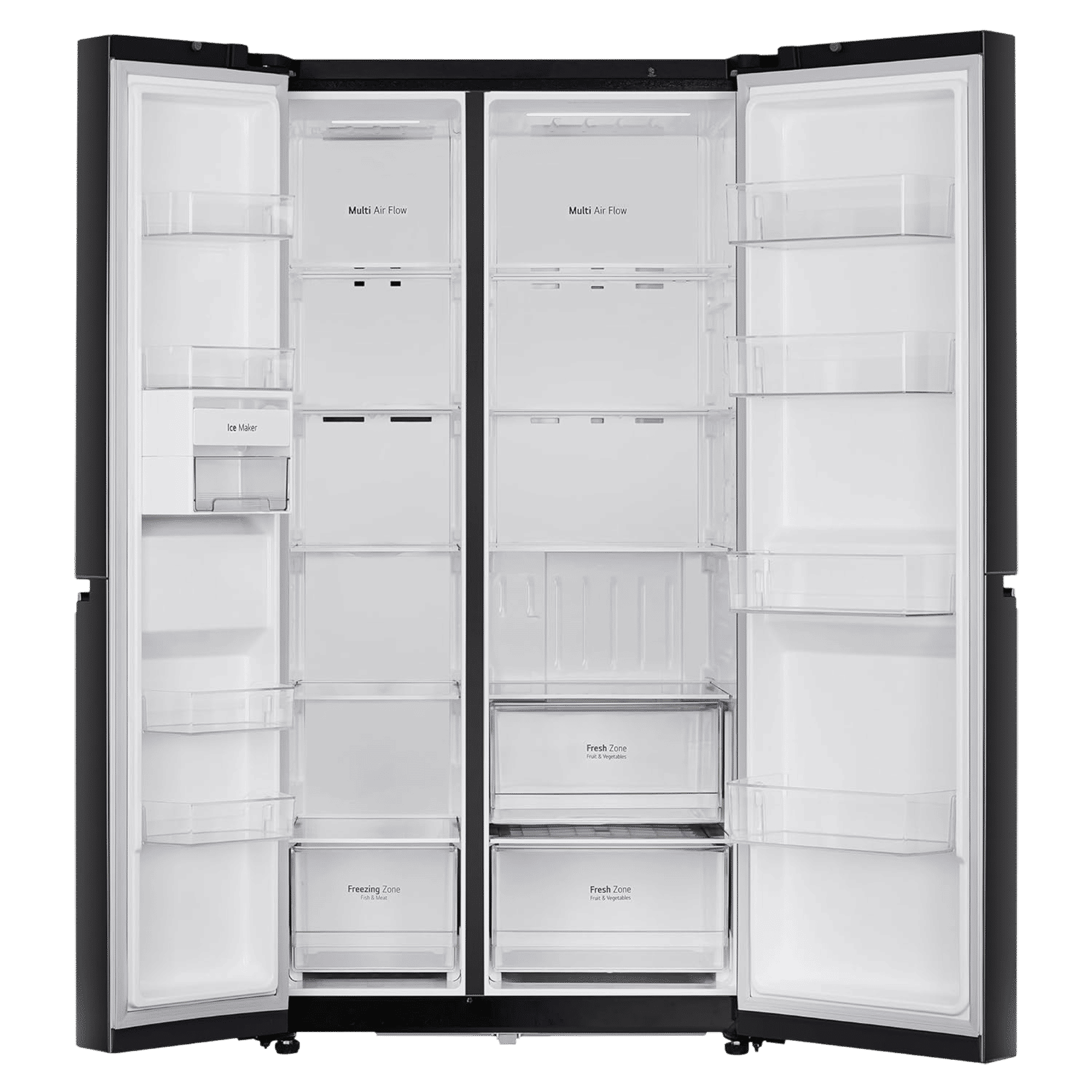 LG 655 Litres 3 Star Frost Free Side by Side Refrigerator with Smart Diagnosis (GL-B257HWBY, Western Black) LG 655 Litres 3 Star Frost Free Side by Side Refrigerator with Smart Diagnosis (GL-B257HWBY, Western Black)_4