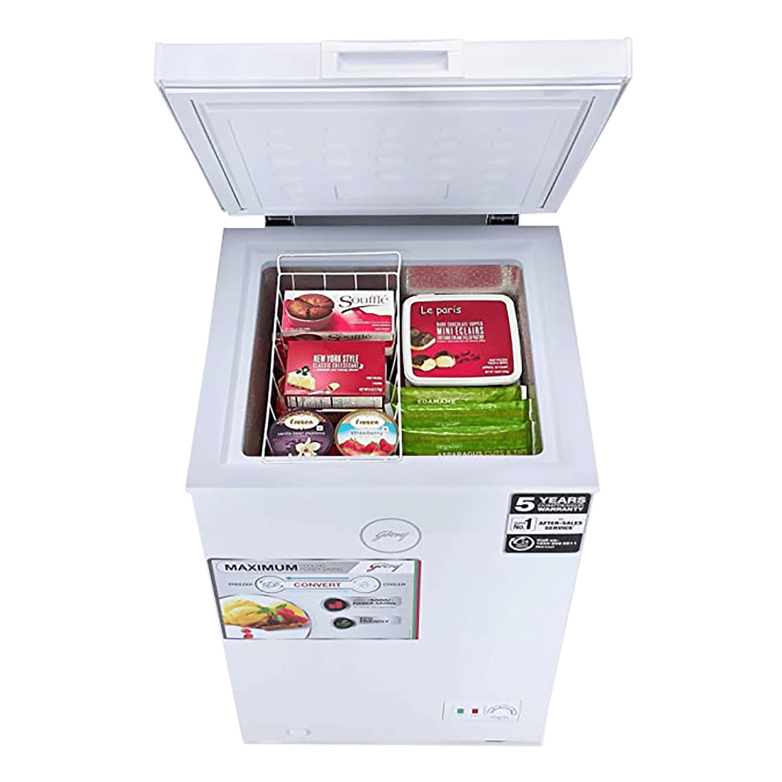 Godrej Slim Series 100 Litres Single Door Deep Freezer (Convertible Technology, DH GCHW 110 R6SHC RW, Royal White)_4