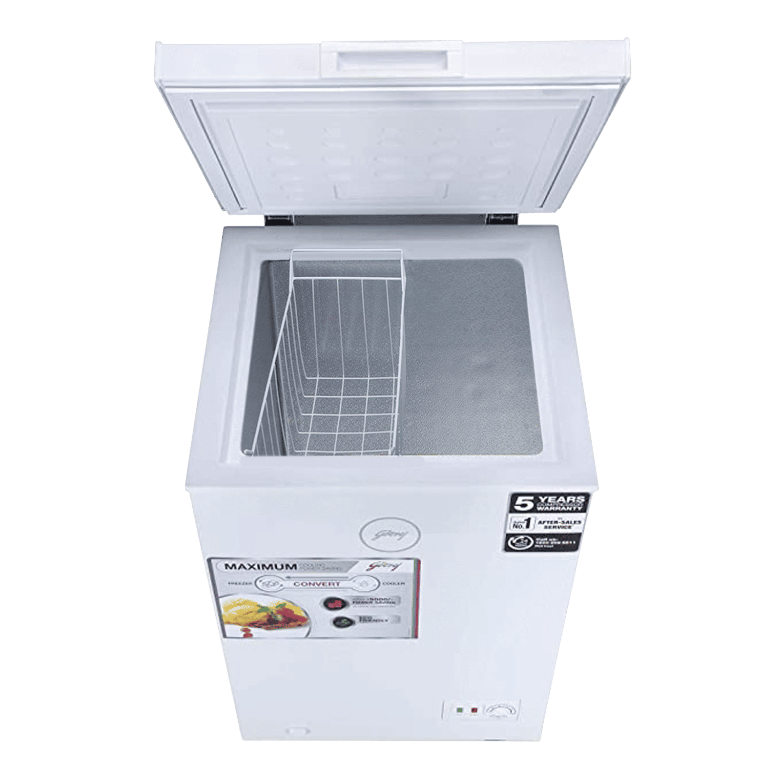 Godrej Slim Series 100 Litres Single Door Deep Freezer (Convertible Technology, DH GCHW 110 R6SHC RW, Royal White)_5