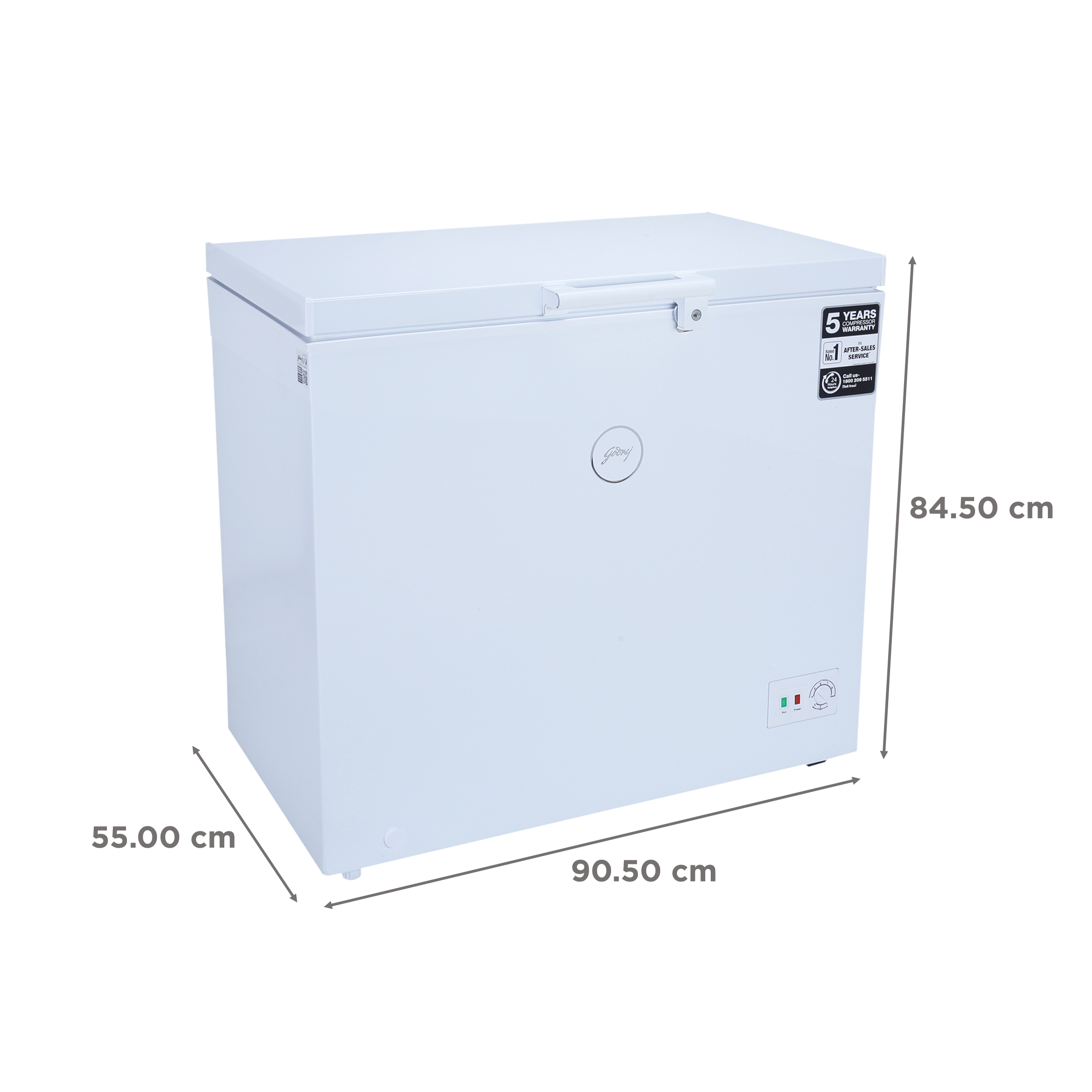 Godrej Slim Series 200 Litres Single Door Deep Freezer (Convertible Technology, DH GCHW 210 R6SHC RW, Royal White)_3