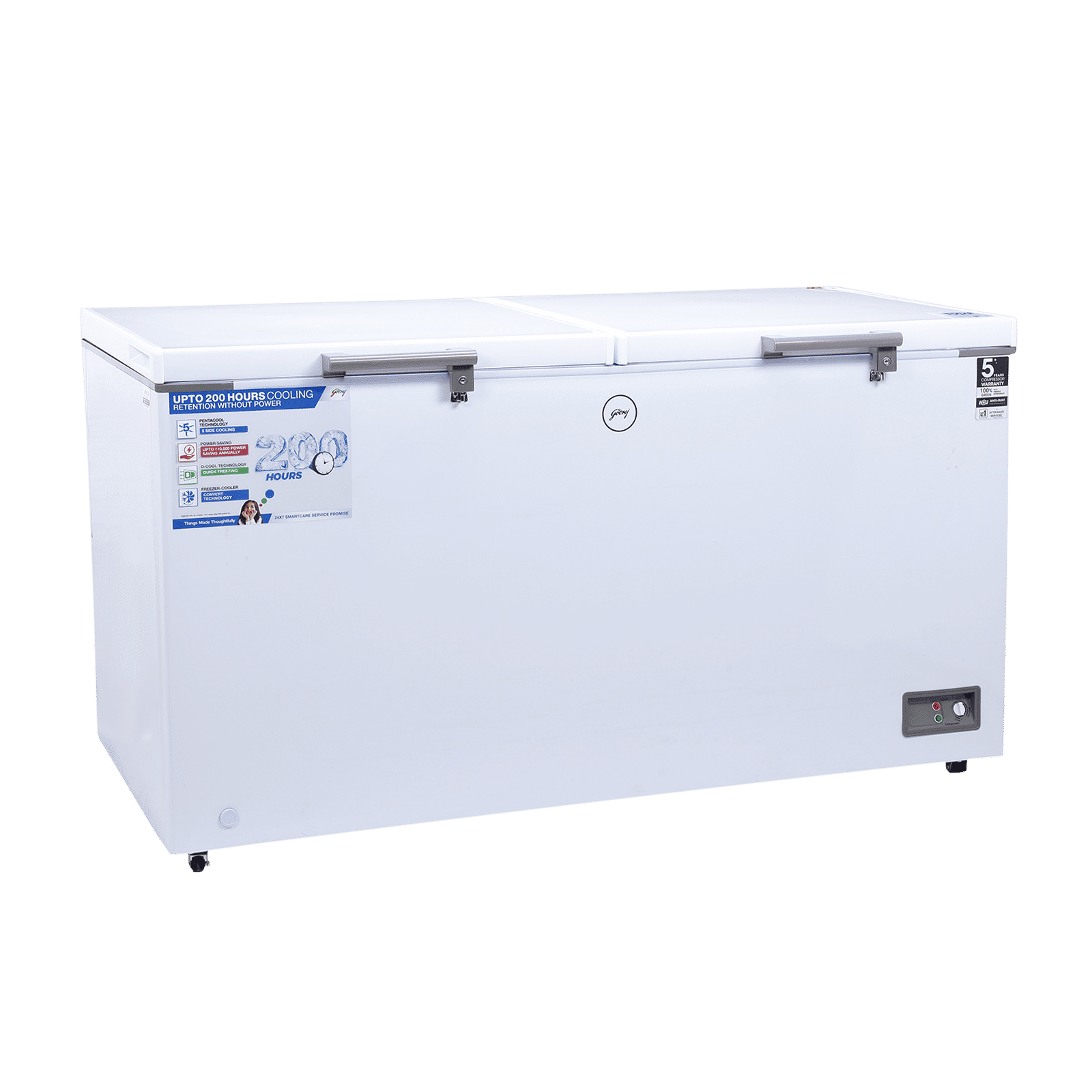 Godrej Edge Penta 500 Litres 5 Star Double Door Deep Freezer (PentaCool Technology, DH EPenta 525E 2HCN RW, Royal White) Godrej Edge Penta 500 Litres 5 Star Double Door Deep Freezer (PentaCool Technology, DH EPenta 525E 2HCN RW, Royal White)_14