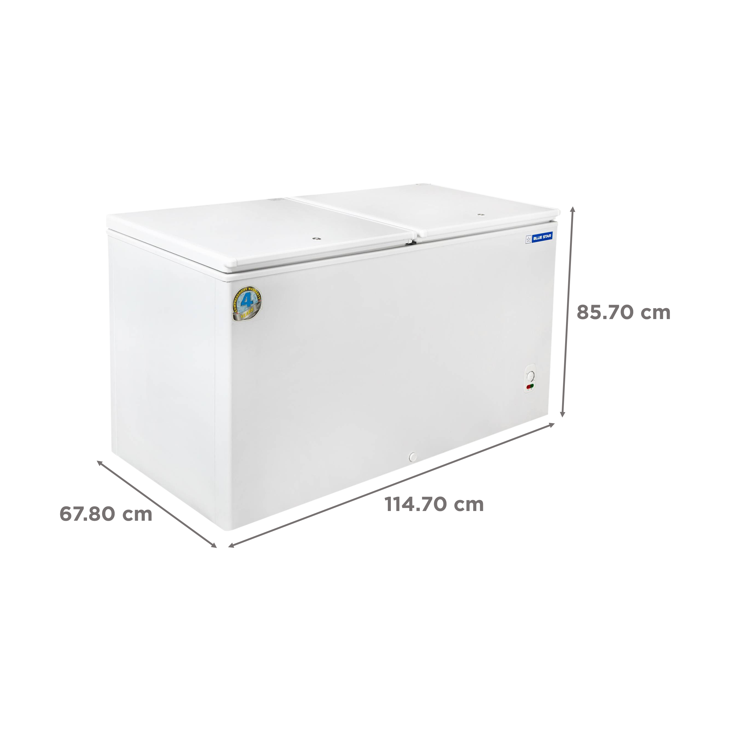 Blue Star 301 Litres Double Door Deep Freezer (Corrosion Resistant, CHFDD300MGPW, White) Blue Star 301 Litres Double Door Deep Freezer (Corrosion Resistant, CHFDD300MGPW, White)_3