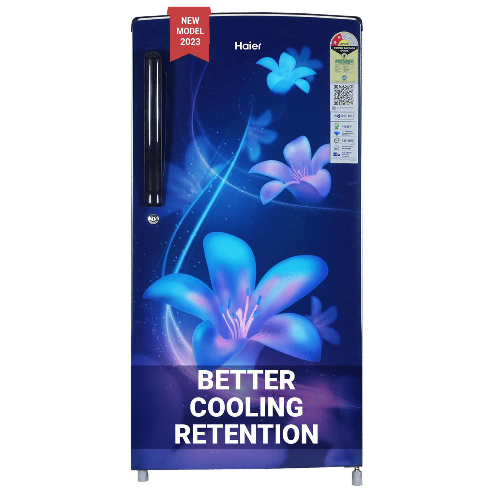 Haier 175 Litres 2 Star Direct Cool Single Door Refrigerator with Antibacterial Gasket (HED-182ME-N, Marine Erica)_1