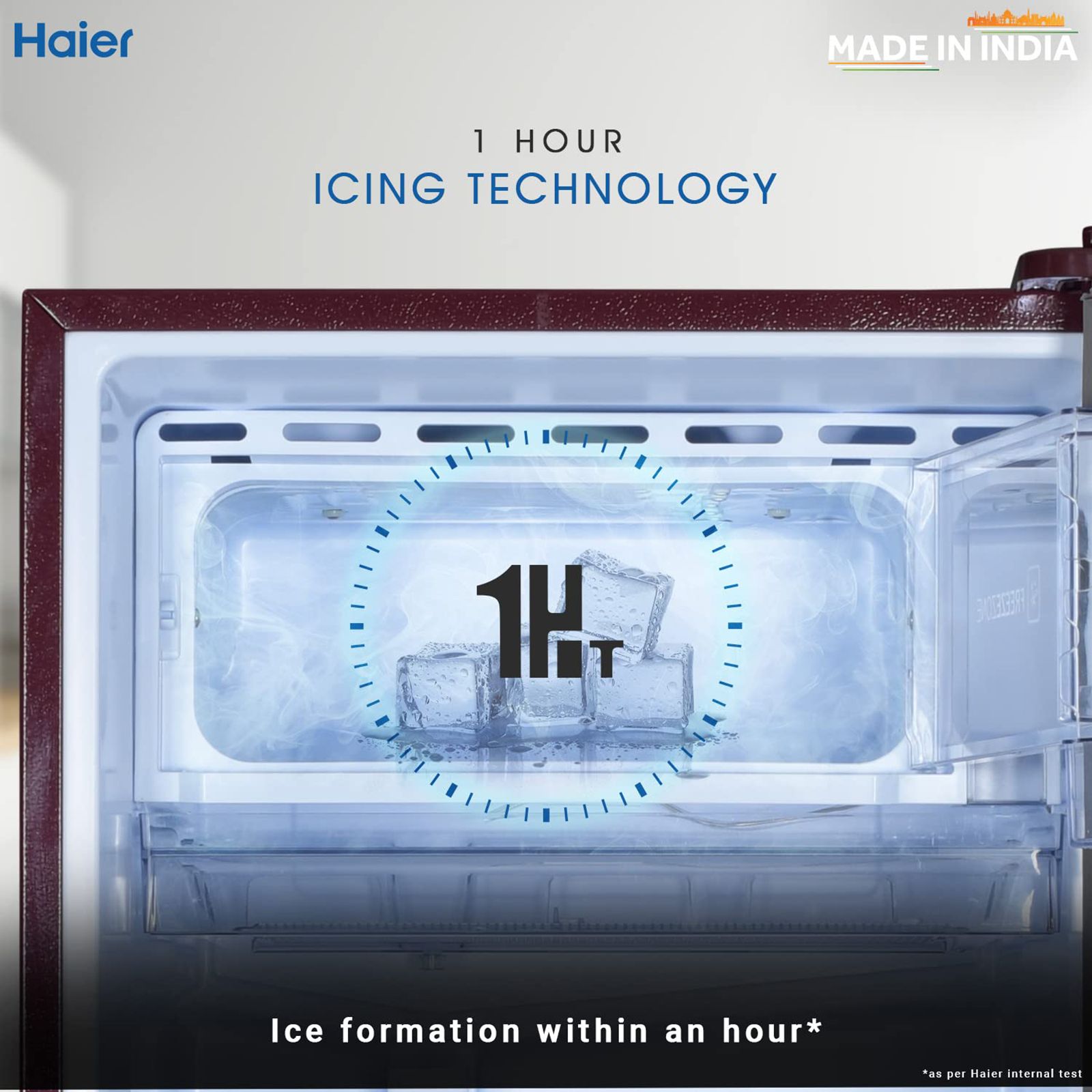 Haier 190 Litres 3 Star Direct Cool Single Door Refrigerator with Antibacterial Gasket (HED-203RFB-P, Red Opal) Haier 190 Litres 3 Star Direct Cool Single Door Refrigerator with Antibacterial Gasket (HED-203RFB-P, Red Opal)_16