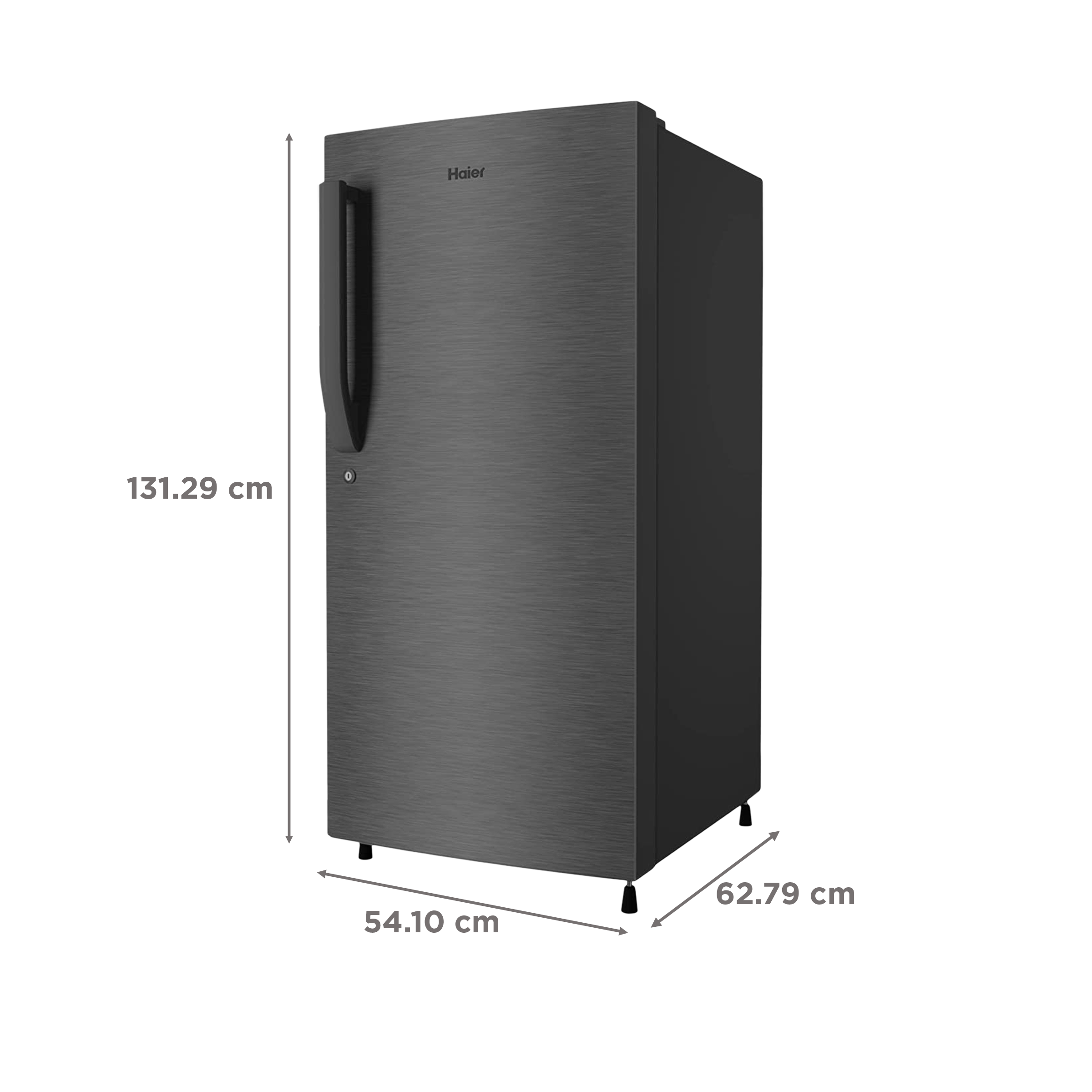Haier 190 Litres 5 Star Direct Cool Single Door Refrigerator with Antibacterial Gasket (HED-205DS-P, Dazzle Steel)_3