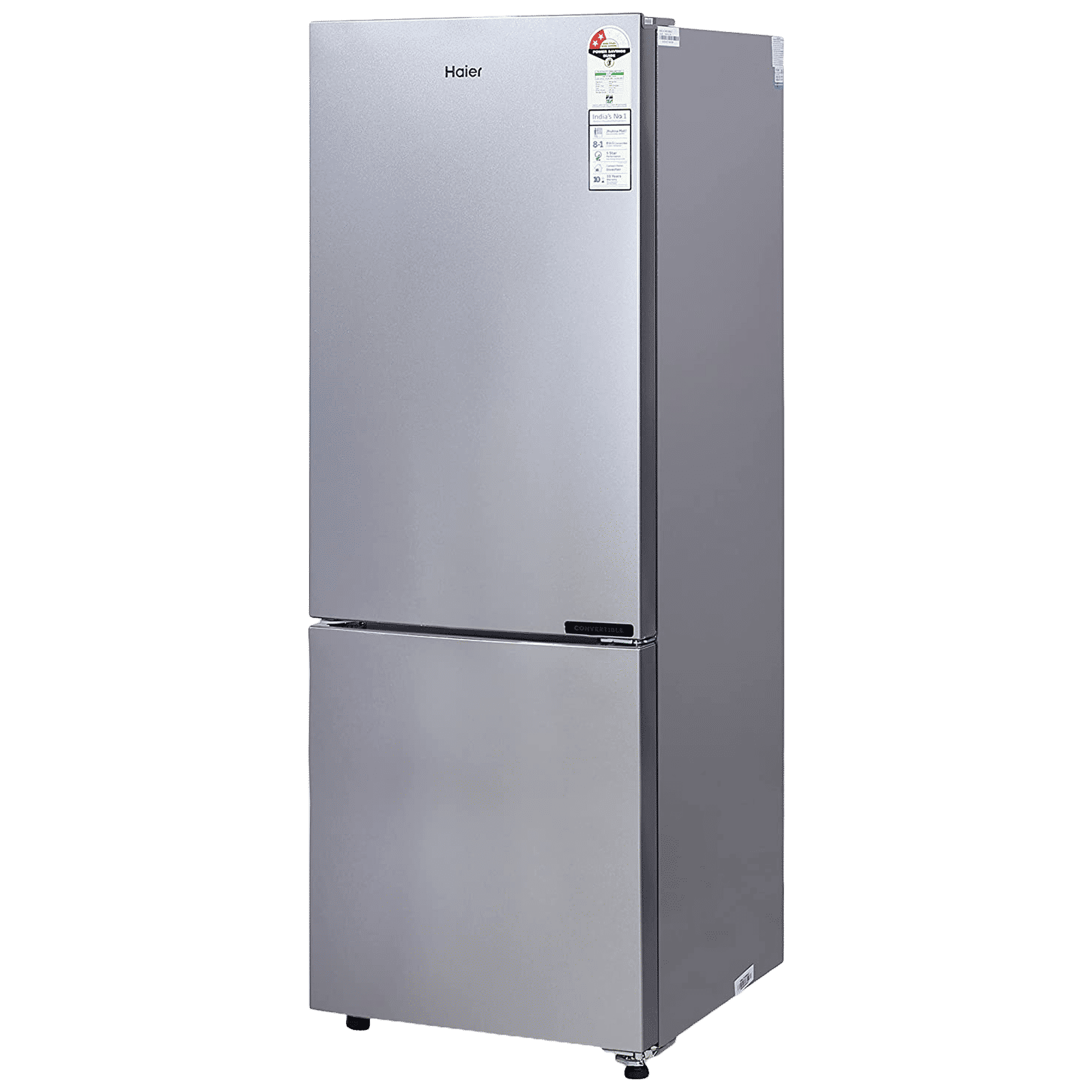 Haier 237 Litres 2 Star Frost Free Double Door Bottom Mount Convertible Refrigerator with Anti-bacterial Gasket (HEB-242GS-P, Moon Silver)_15