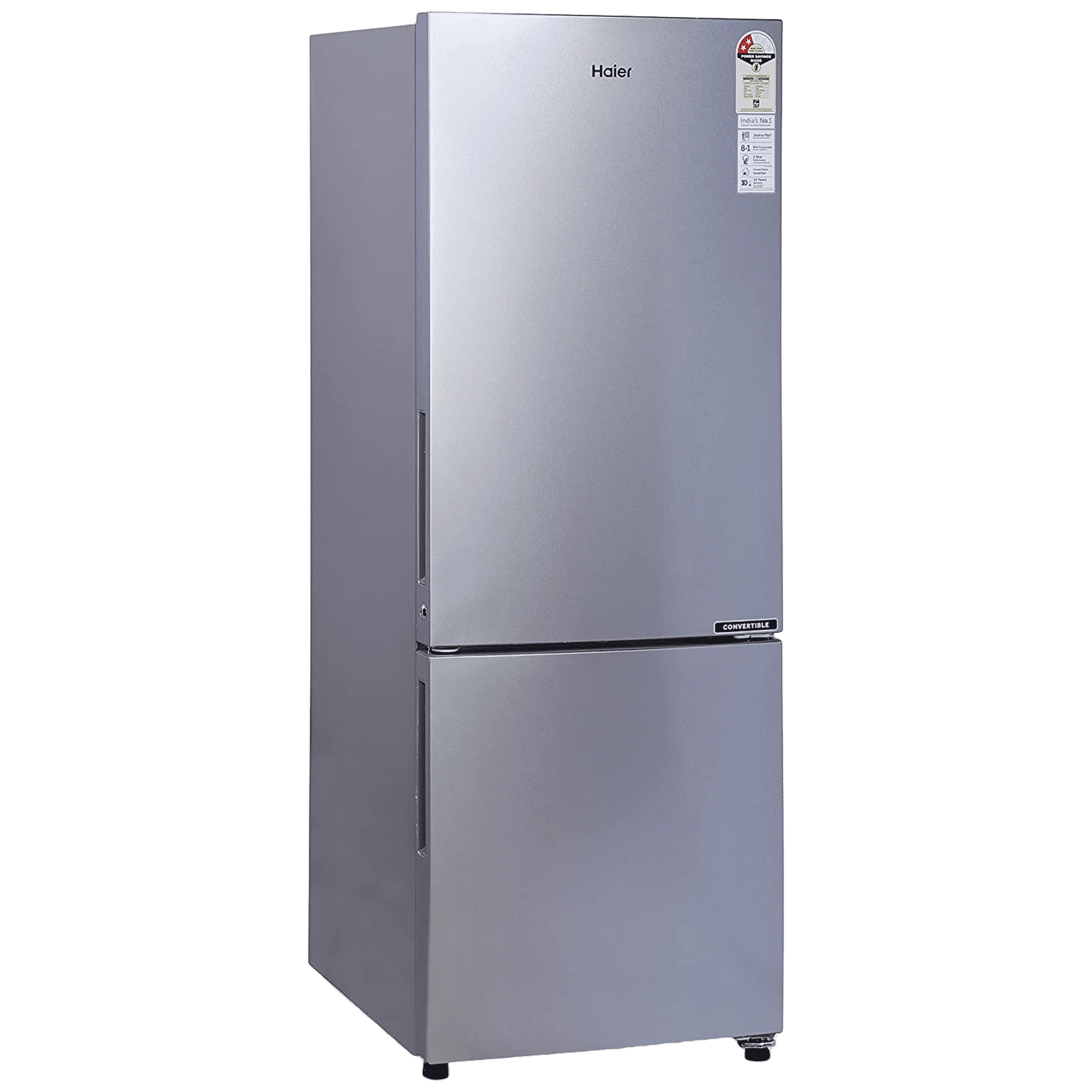 Haier 237 Litres 2 Star Frost Free Double Door Bottom Mount Convertible Refrigerator with Anti-bacterial Gasket (HEB-242GS-P, Moon Silver)_4