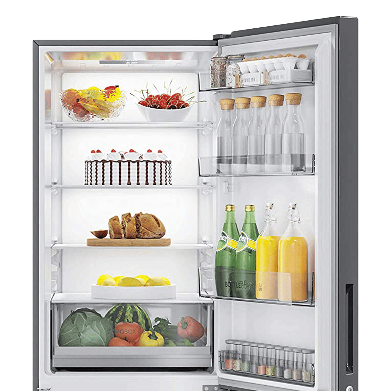 Haier 325 Litres 3 Star Frost Free Double Door Bottom Mount Convertible Refrigerator with Antibacterial Gasket (HEB-333DS-P, Dazzle Steel)_13