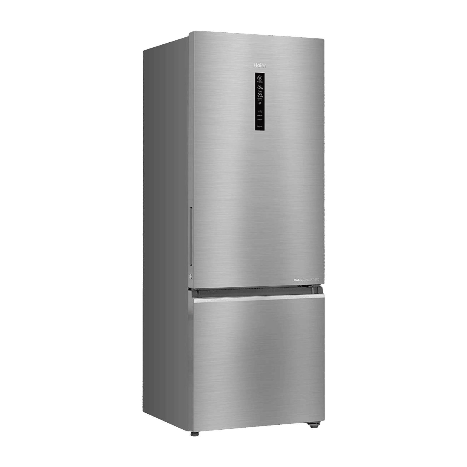 Haier 325 Litres 3 Star Frost Free Double Door Bottom Mount Convertible Refrigerator with Antibacterial Gasket (HEB-333DS-P, Dazzle Steel)_14