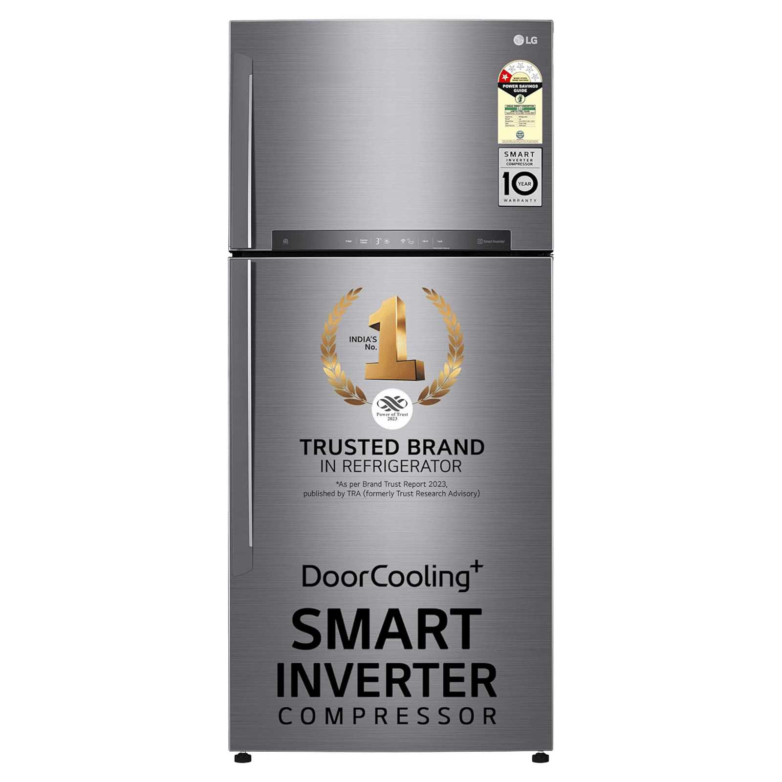 LG 506 Litres 1 Star Frost Free Double Door Refrigerator with Stabilizer Free Operation (GN-H702HLHM.APZQEBN, Platinum Silver) LG 506 Litres 1 Star Frost Free Double Door Refrigerator with Stabilizer Free Operation (GN-H702HLHM.APZQEBN, Platinum Silver)_1