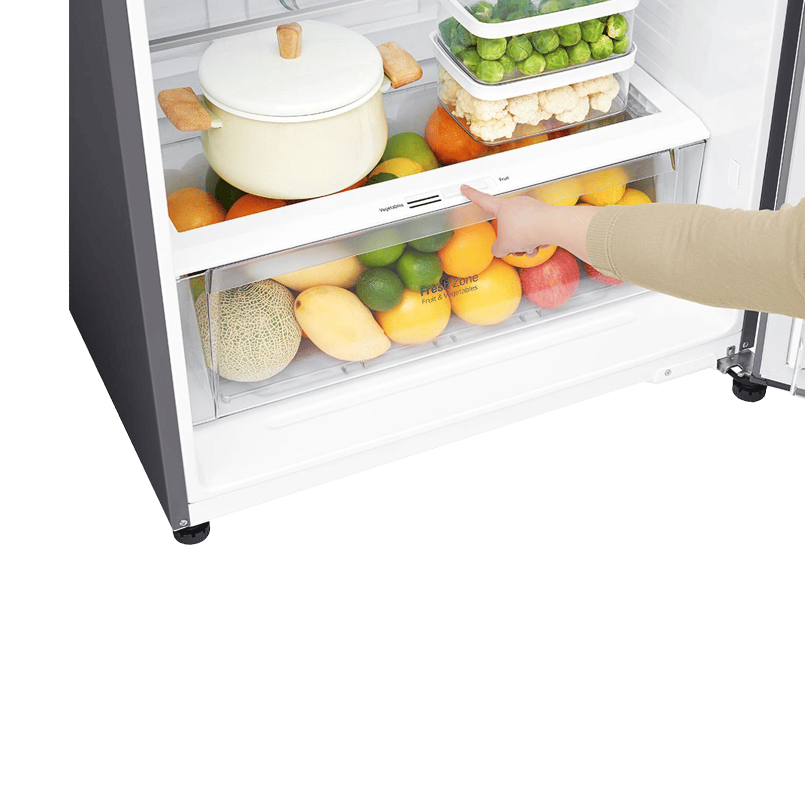 LG 506 Litres 1 Star Frost Free Double Door Refrigerator with Stabilizer Free Operation (GN-H702HLHM.APZQEBN, Platinum Silver) LG 506 Litres 1 Star Frost Free Double Door Refrigerator with Stabilizer Free Operation (GN-H702HLHM.APZQEBN, Platinum Silver)_13