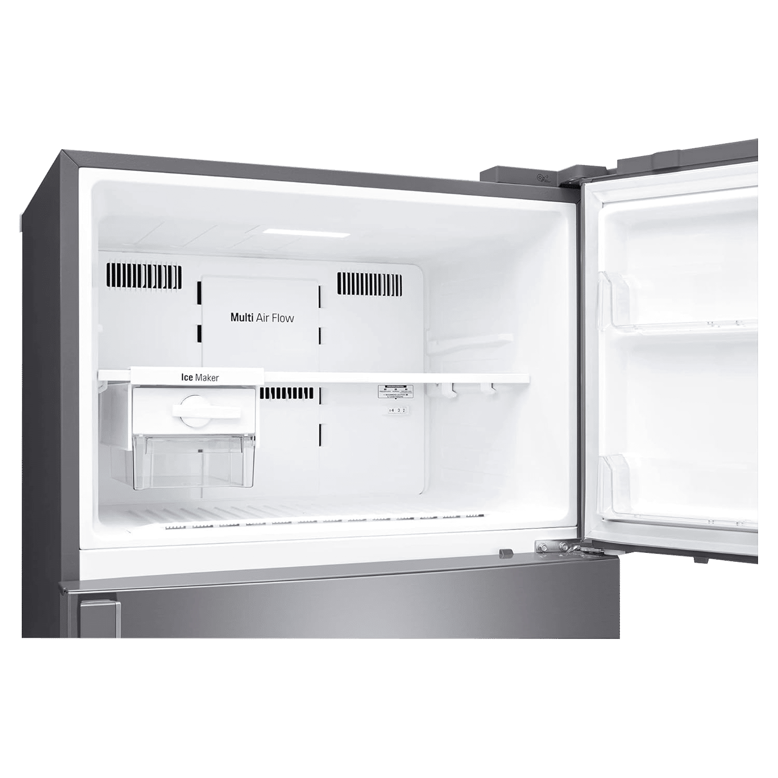 LG 506 Litres 1 Star Frost Free Double Door Refrigerator with Stabilizer Free Operation (GN-H702HLHM.APZQEBN, Platinum Silver) LG 506 Litres 1 Star Frost Free Double Door Refrigerator with Stabilizer Free Operation (GN-H702HLHM.APZQEBN, Platinum Silver)_5