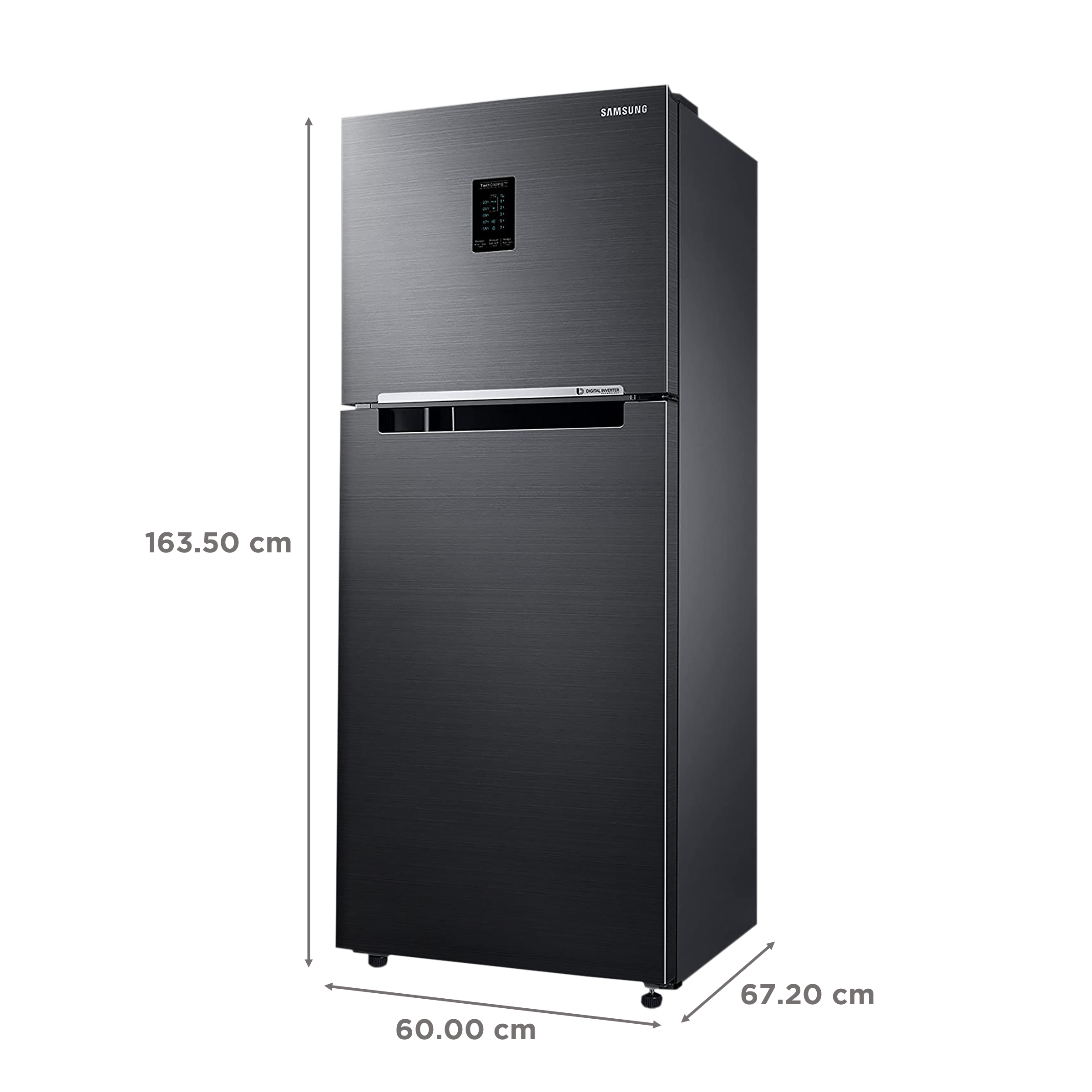 SAMSUNG 301 Litres 2 Star Frost Free Double Door Convertible Refrigerator with Deodorizing Filter (RT34C4522BX/HL, Luxe Black)_3