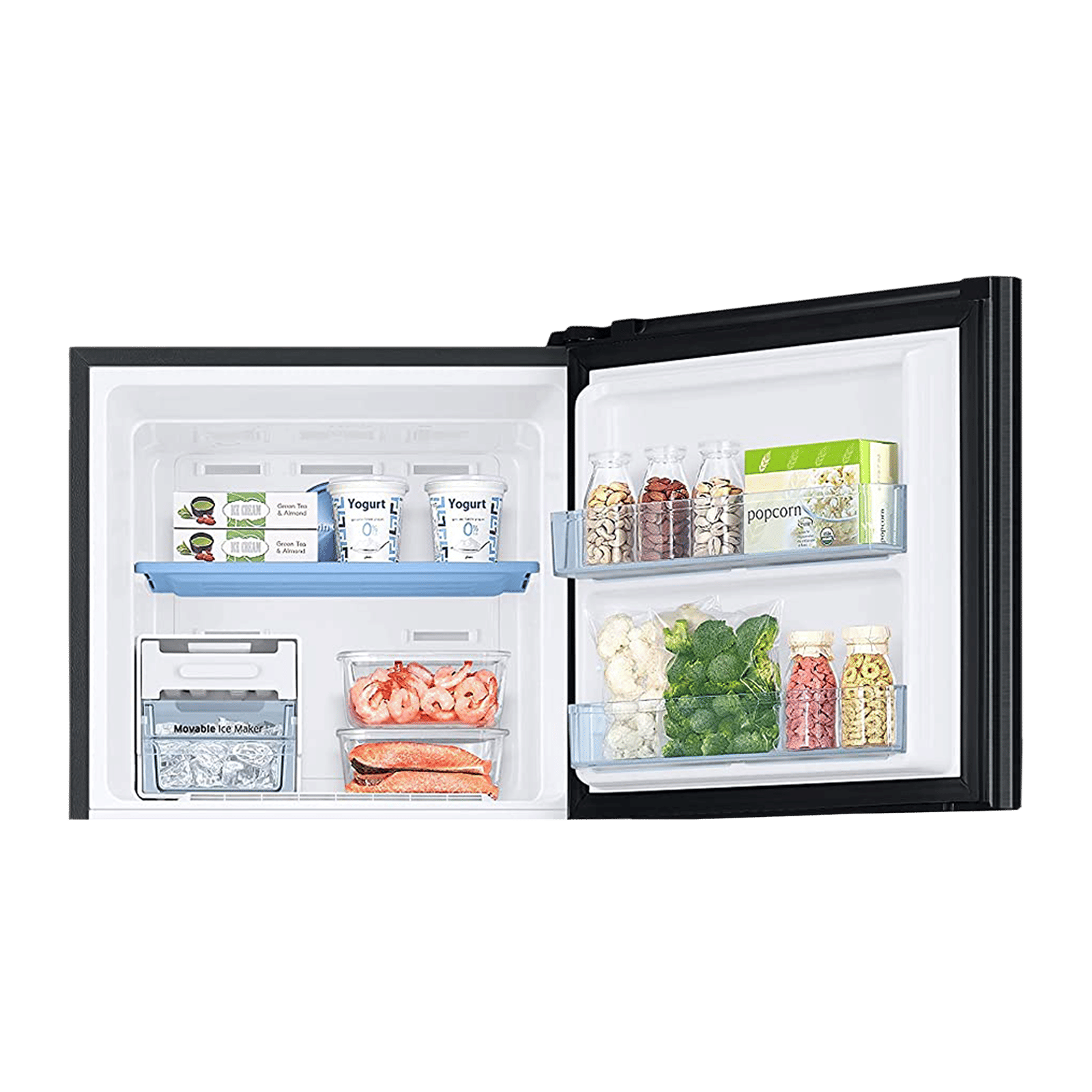 SAMSUNG 301 Litres 2 Star Frost Free Double Door Convertible Refrigerator with Deodorizing Filter (RT34C4522BX/HL, Luxe Black)_8