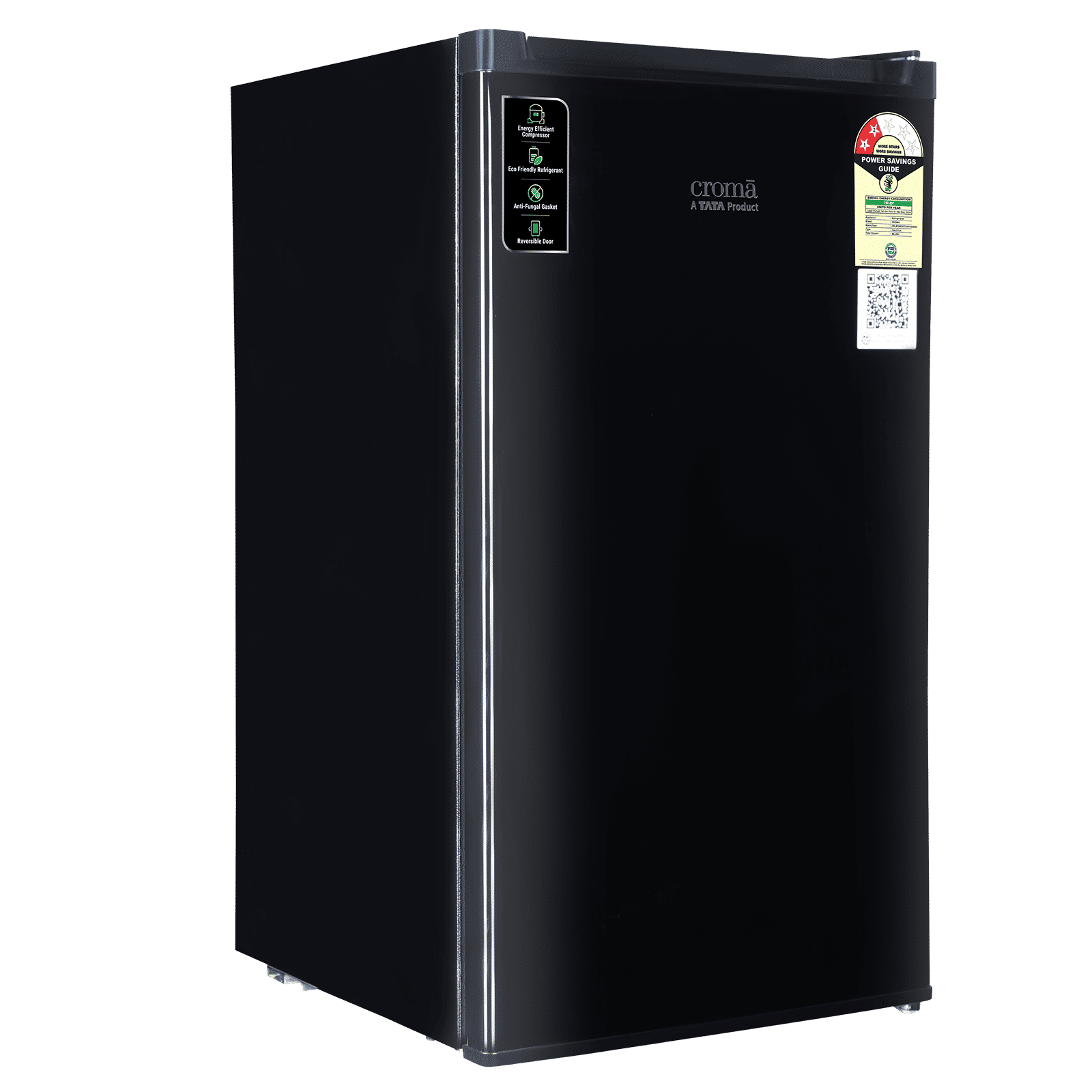 Croma 84 Litres 2 Star Direct Cool Single Door Refrigerator with Reversible Door ( Black)_15