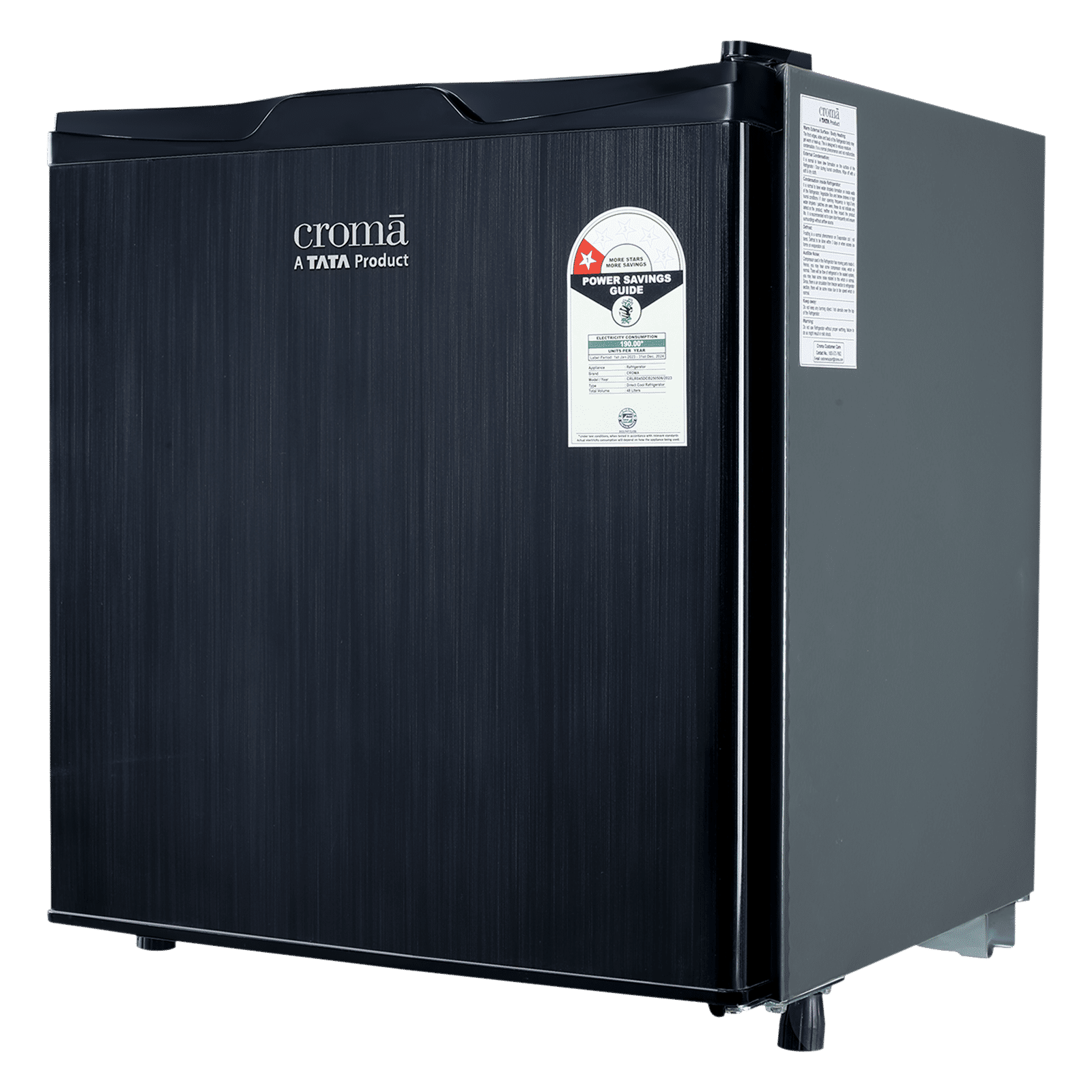 Croma 48 Litres 1 Star Direct Cool Single Door Refrigerator with Anti Fungal Door Gasket (CRLR045DCB250506, Hairline Dark Grey)_4
