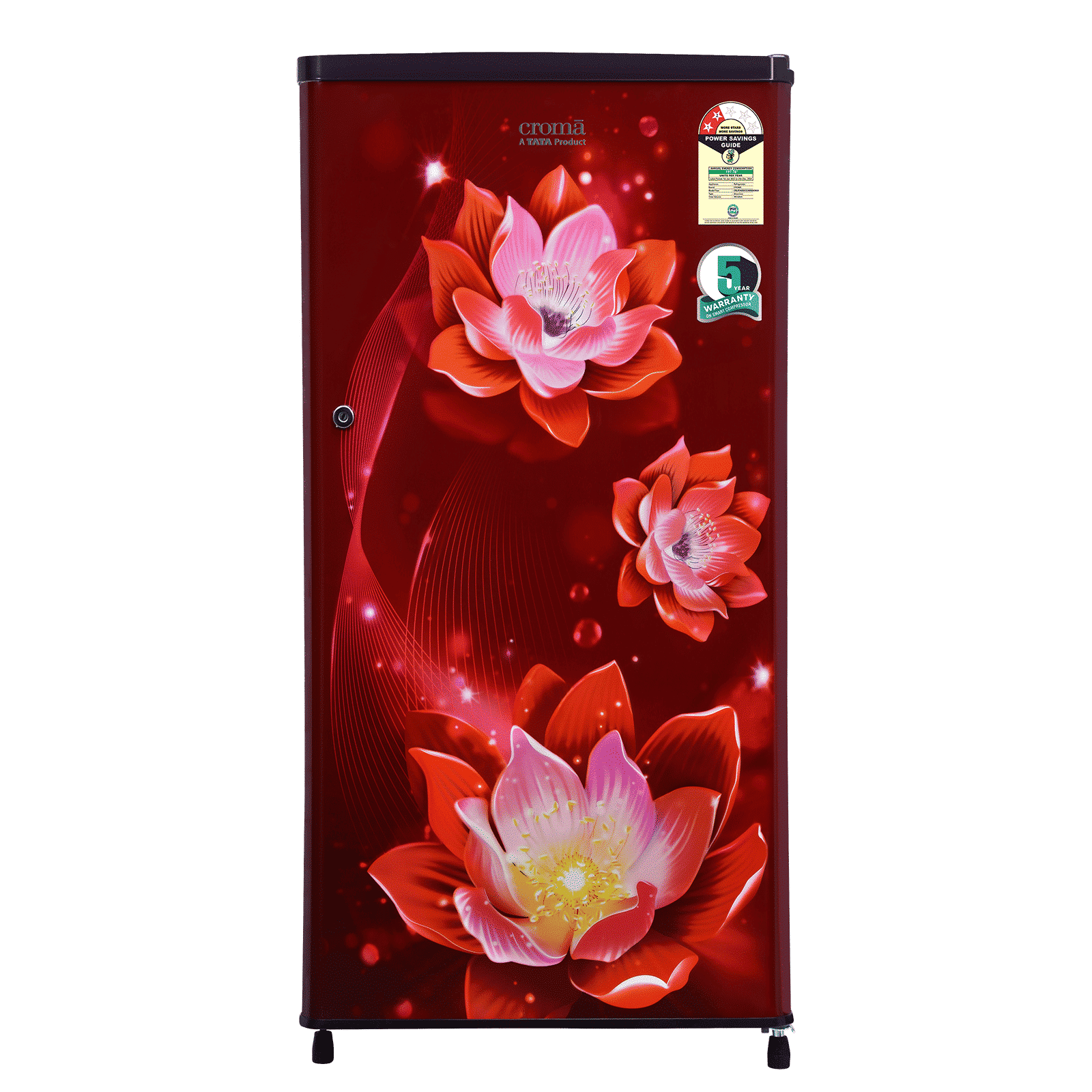 Croma 165 Litres 2 Star Direct Cool Single Door Refrigerator with Anti Fungal Gasket ( PCM Floral)_1