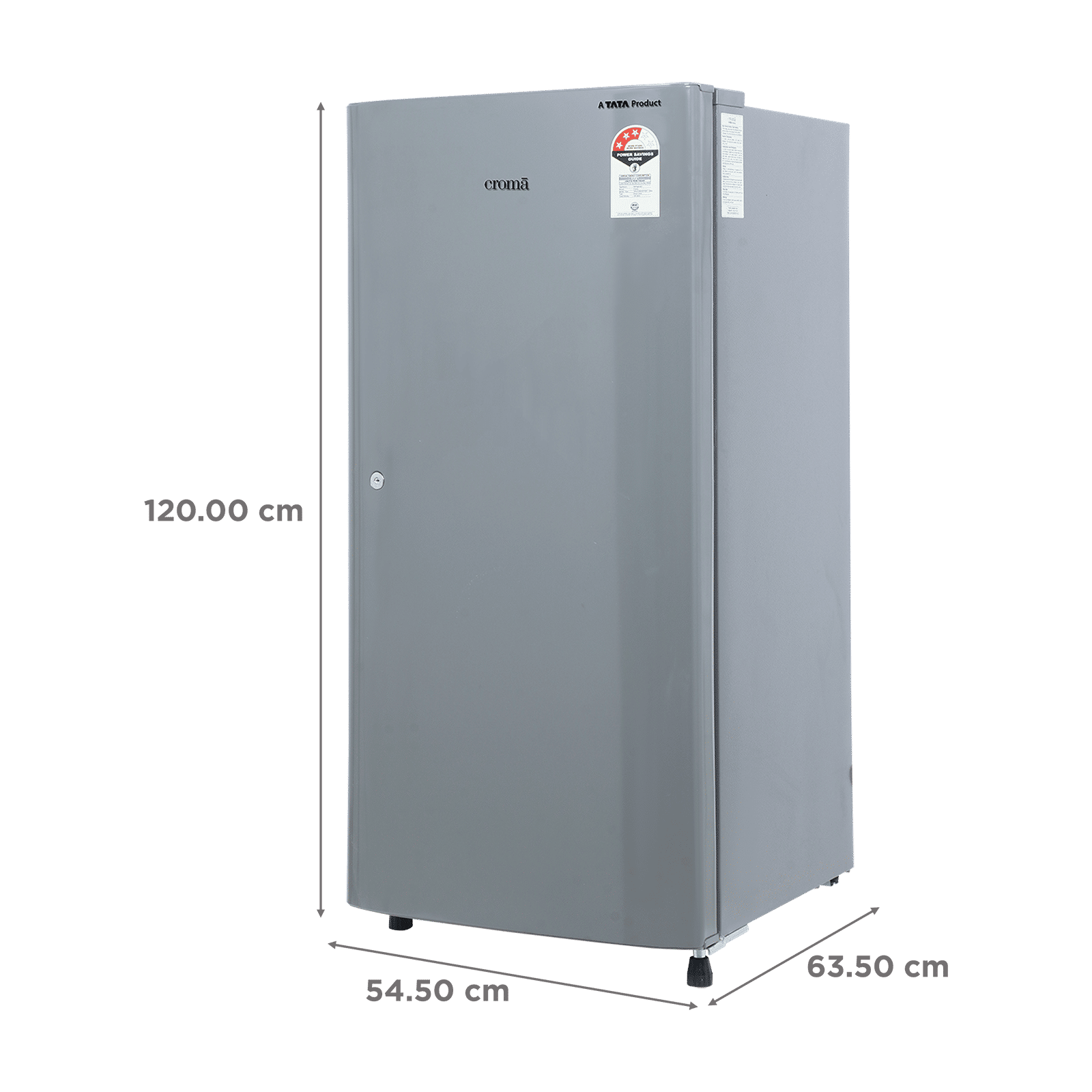 Croma 185 Litres 3 Star Direct Cool Single Door Refrigerator with Inverter Compressor (CRLR185DID276201, Solid Grey)_3
