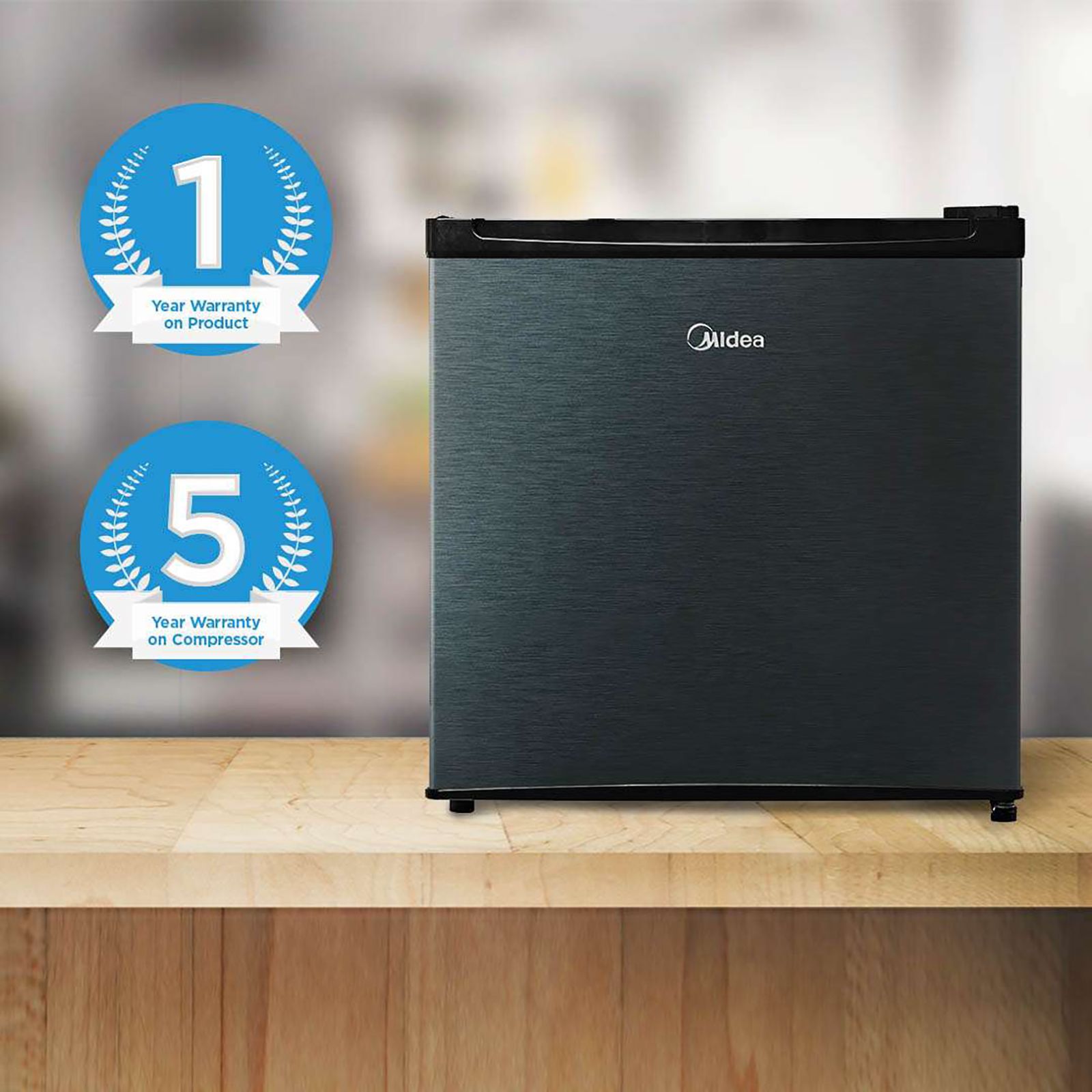 Midea 45 Litres 3 Star Direct Cool Single Door Mini Refrigerator with Reversible Door (MDRD86FGE03, Bright Crystal Gray) Midea 45 Litres 3 Star Direct Cool Single Door Mini Refrigerator with Reversible Door (MDRD86FGE03, Bright Crystal Gray)_8