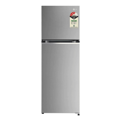LG 246 Litres 3 Star Frost Free Double Door Convertible Refrigerator with Smart Diagnosis (GL-S262SPZX.DPZZEB, Shiny Steel)