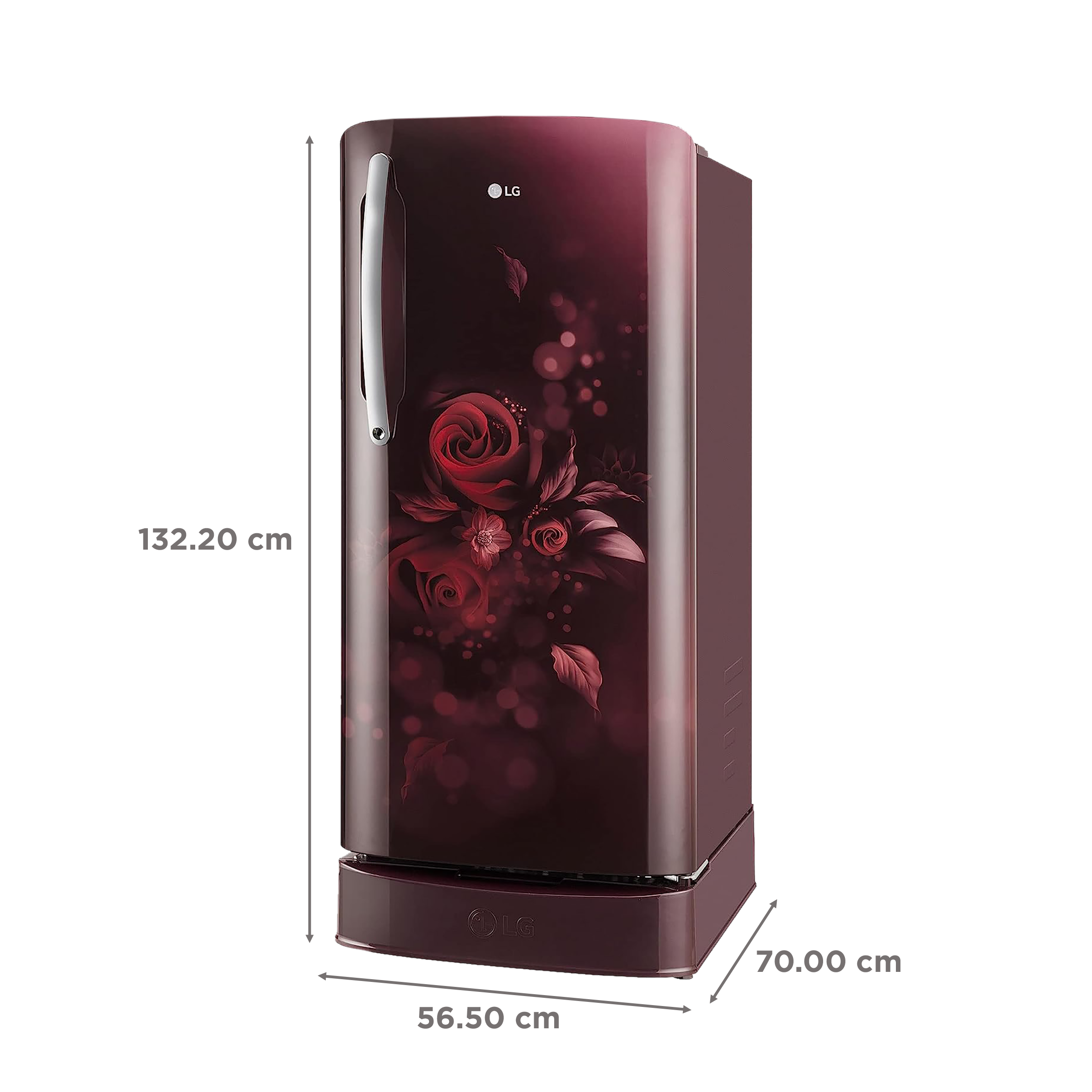 LG 201 Litres 5 Star Direct Cool Single Door Refrigerator with Antibacterial Gasket (GL-D211HSEZ, Scarlet Euphoria)_3