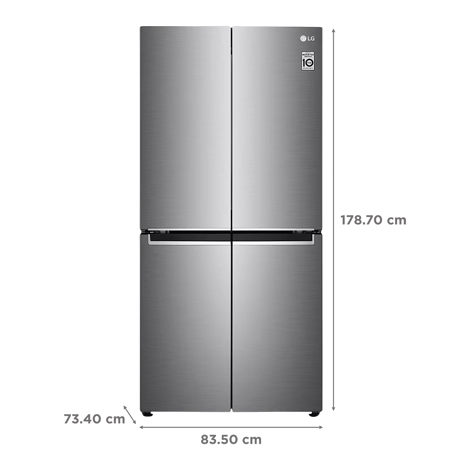 LG 594 Litres French Door Refrigerator with Linear Cooling Technology (GC-B22FTLVB.APZQEB, Shiny Steel) LG 594 Litres French Door Refrigerator with Linear Cooling Technology (GC-B22FTLVB.APZQEB, Shiny Steel)_3
