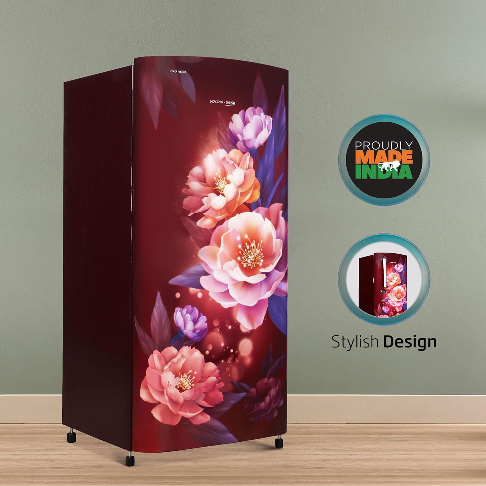 VOLTAS beko 173 Litres 2 Star Direct Cool Single Door Refrigerator with Stabilizer Free Operation (RDC205D / S0PWR0M0, Peony Wine) VOLTAS beko 173 Litres 2 Star Direct Cool Single Door Refrigerator with Stabilizer Free Operation (RDC205D / S0PWR0M0, Peony Wine)_11