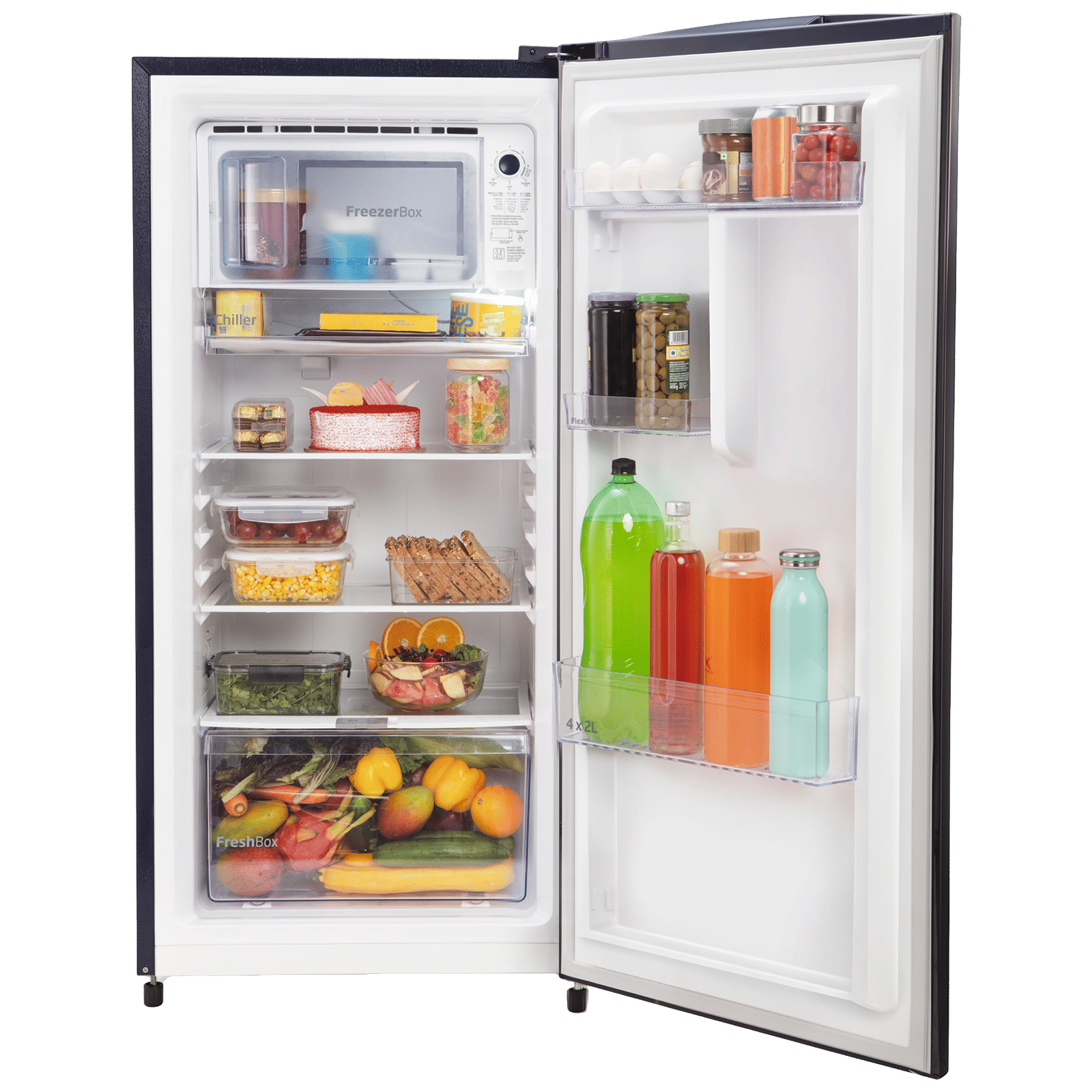 VOLTAS beko 173 Litres 3 Star Direct Cool Single Door Refrigerator with Reciprocating Compressor (RDC205C / S0PBE0M0, Peony Blue)_5