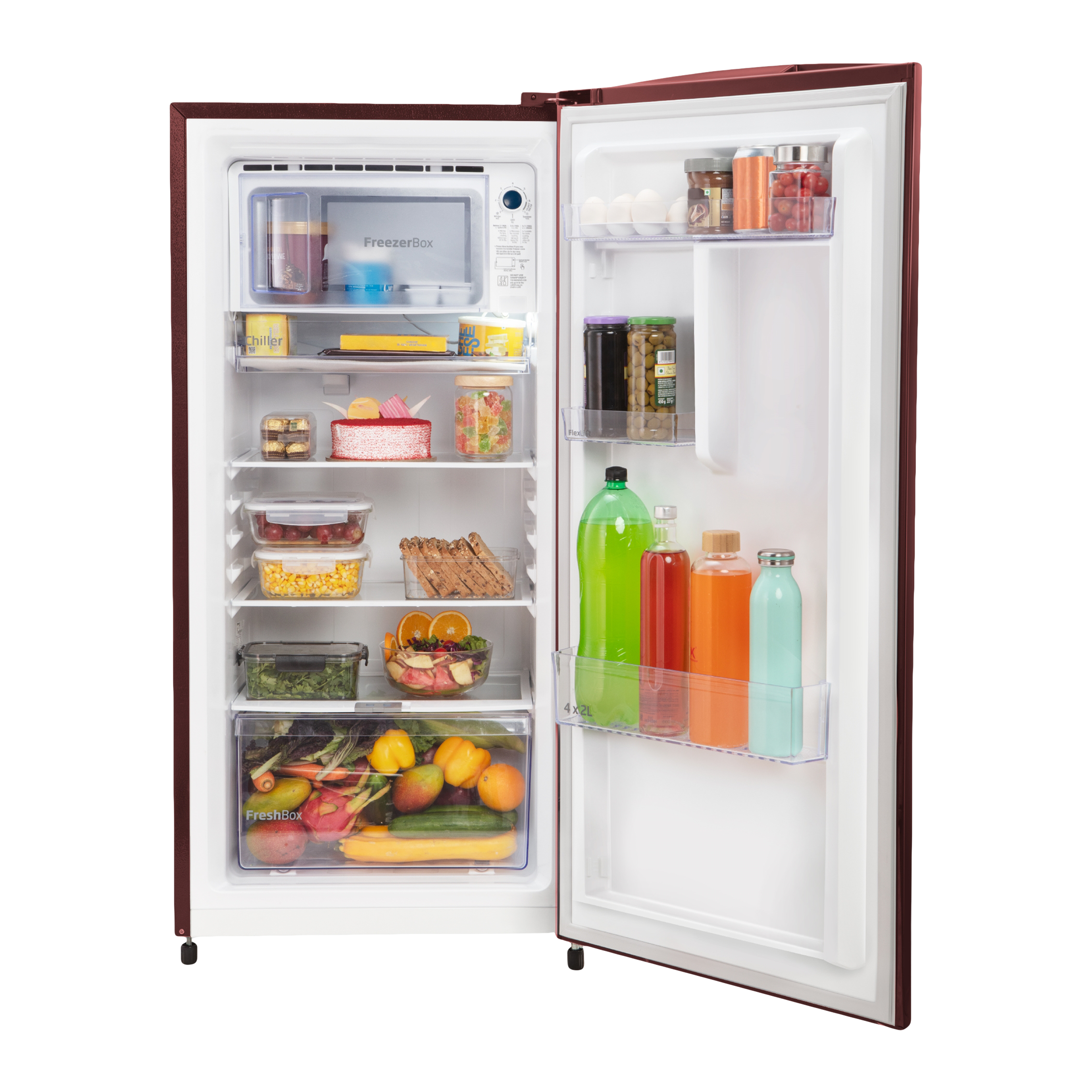 VOLTAS beko 183 Litres 3 Star Direct Cool Single Door Refrigerator with Reciprocating Compressor (RDC215C / S0WFR0M0, Fressia Wine) VOLTAS beko 183 Litres 3 Star Direct Cool Single Door Refrigerator with Reciprocating Compressor (RDC215C / S0WFR0M0, Fressia Wine)_5