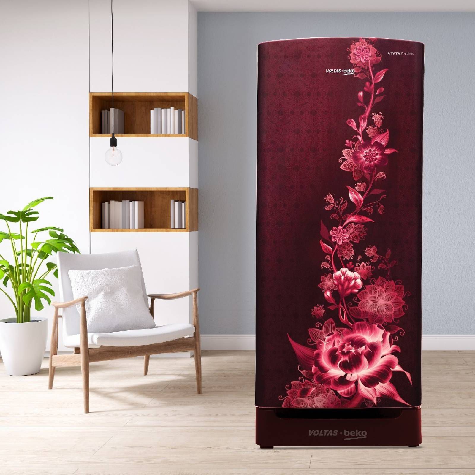 VOLTAS beko 183 Litres 5 Star Direct Cool Single Door Refrigerator with Reciprocating Compressor (RDC215A / W0VWR0M0, Vivi Wine) VOLTAS beko 183 Litres 5 Star Direct Cool Single Door Refrigerator with Reciprocating Compressor (RDC215A / W0VWR0M0, Vivi Wine)_8