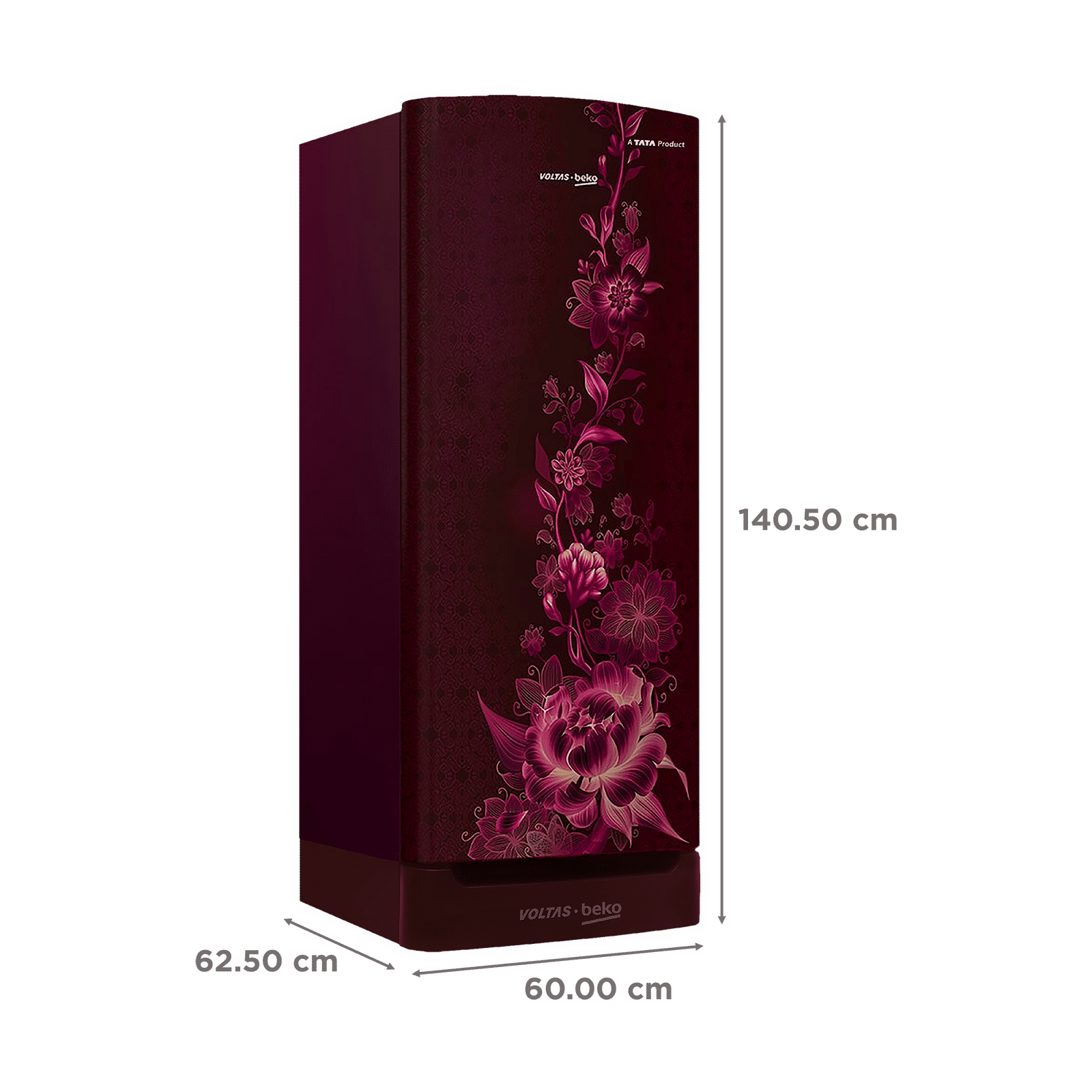 VOLTAS beko 183 Litres 5 Star Direct Cool Single Door Refrigerator with Reciprocating Compressor (RDC215A / W0VWR0M0, Vivi Wine) VOLTAS beko 183 Litres 5 Star Direct Cool Single Door Refrigerator with Reciprocating Compressor (RDC215A / W0VWR0M0, Vivi Wine)_3