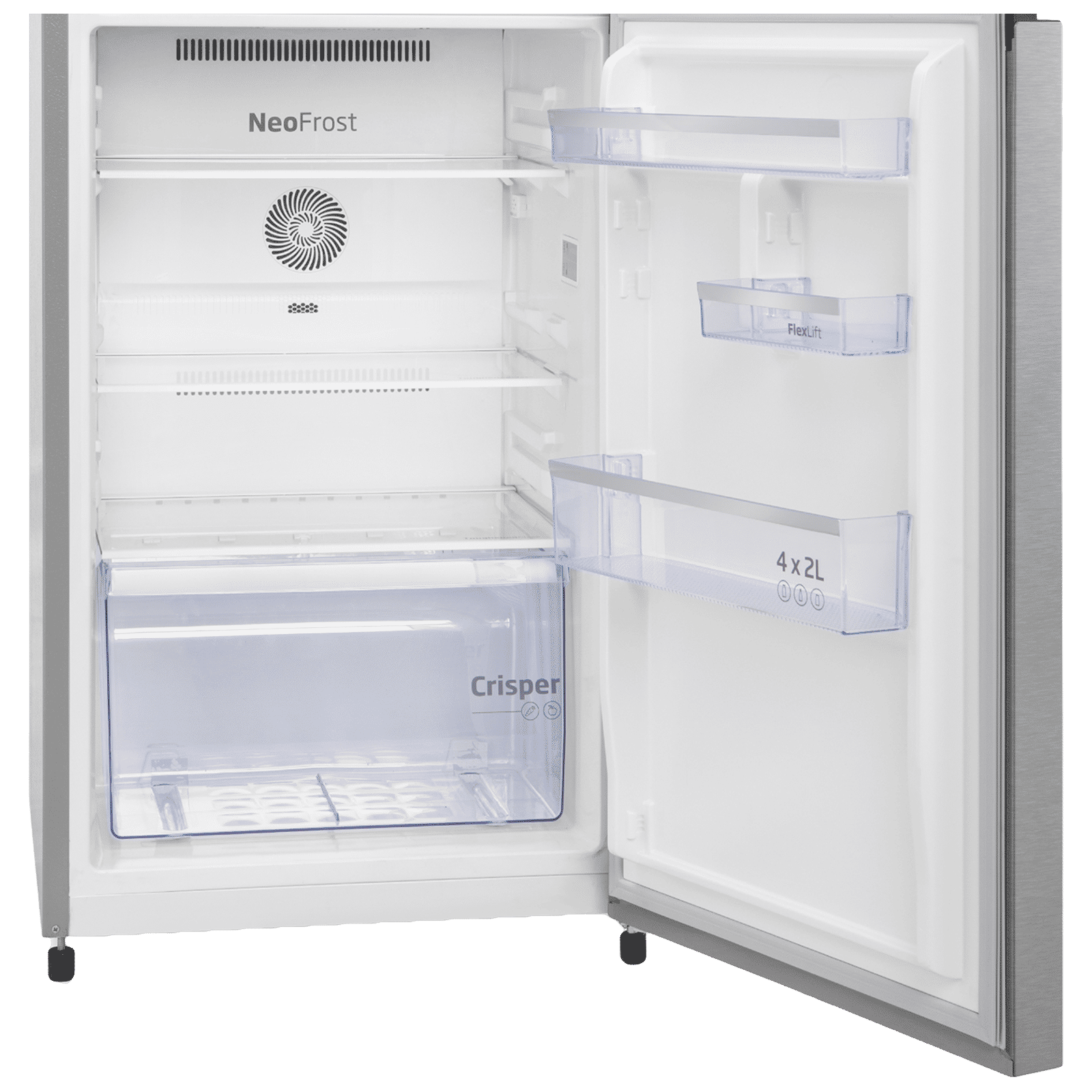 VOLTAS beko 228 Litres 2 Star Frost Free Double Door Refrigerator with Reciprocating Compressor (RFF265D/W0XIR0I000, Brushed Silver) VOLTAS beko 228 Litres 2 Star Frost Free Double Door Refrigerator with Reciprocating Compressor (RFF265D/W0XIR0I000, Brushed Silver)_7