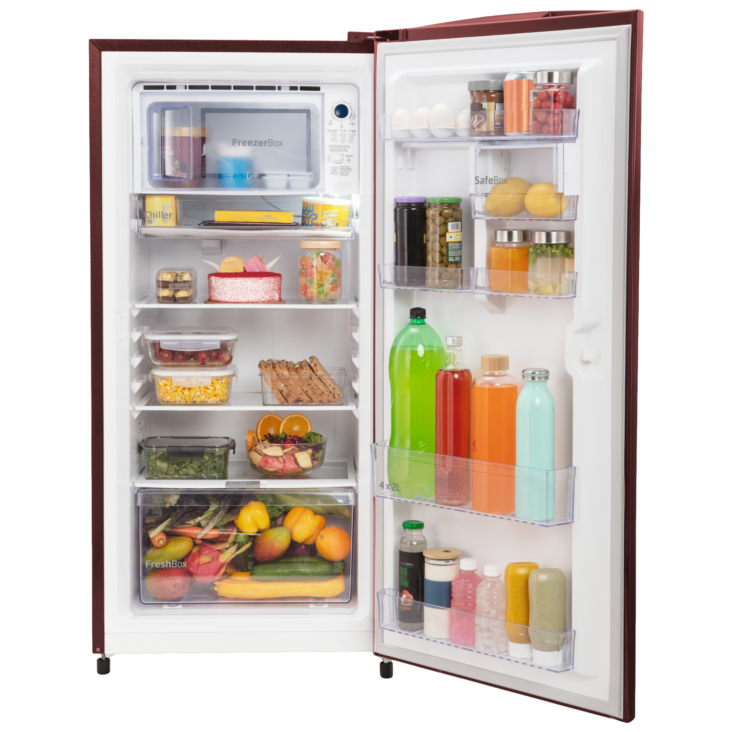 VOLTAS beko 173 Litres 3 Star Direct Cool Single Door Refrigerator with Stabilizer Free Operation (RDC245C / W0DWE0M0, Dahlia Wine) VOLTAS beko 173 Litres 3 Star Direct Cool Single Door Refrigerator with Stabilizer Free Operation (RDC245C / W0DWE0M0, Dahlia Wine)_5