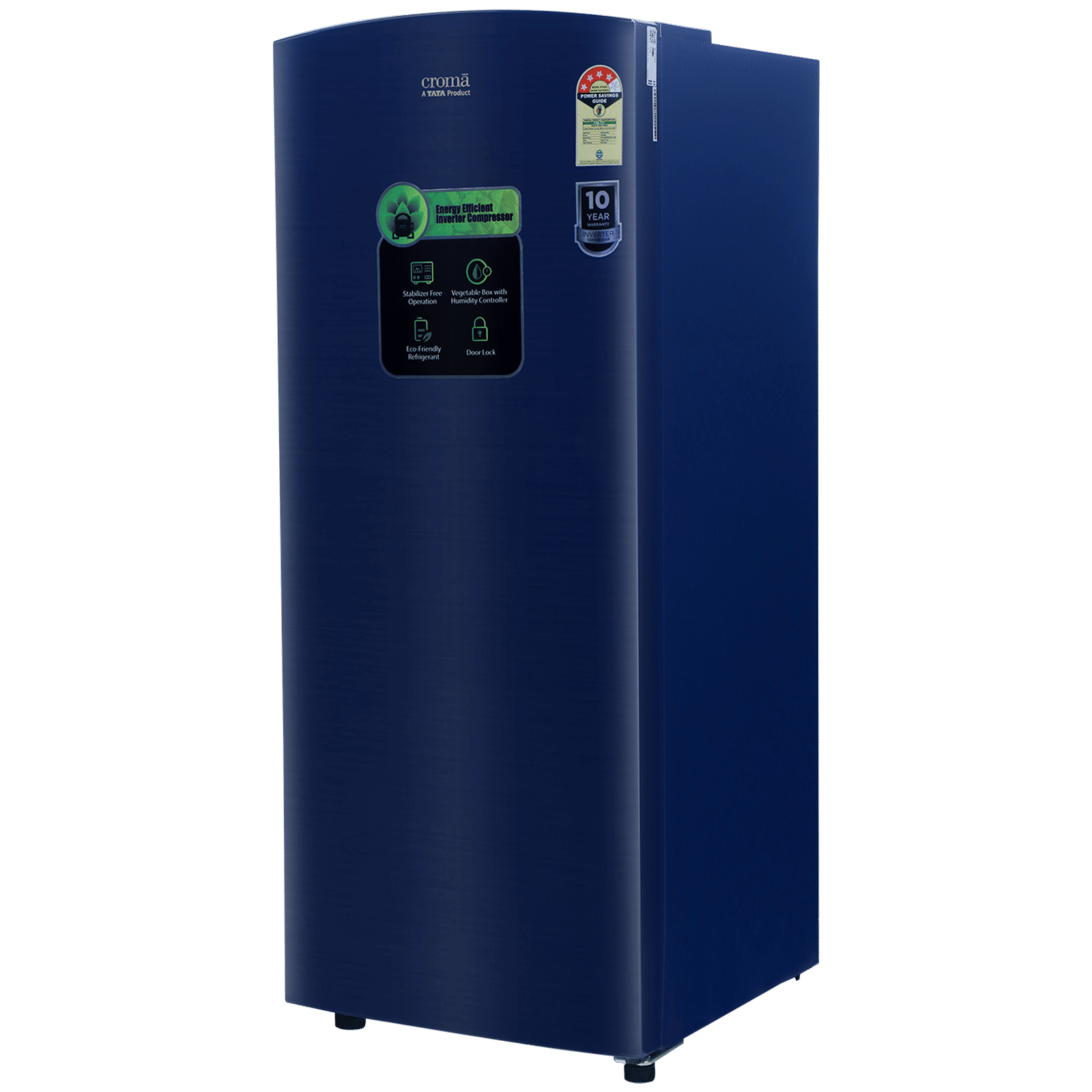 Croma 206 Litres 4 Star Direct Cool Single Door Refrigerator with Inverter Compressor ( Blue)_11