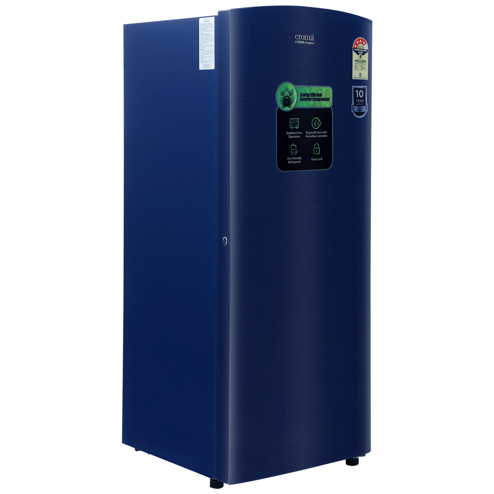 Croma 206 Litres 4 Star Direct Cool Single Door Refrigerator with Inverter Compressor ( Blue)_16