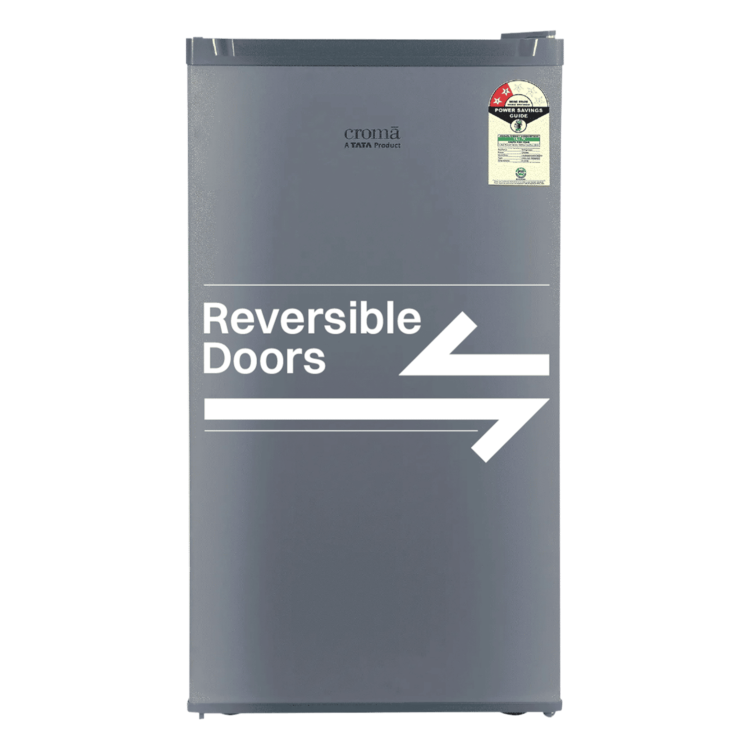 Croma 84 Litres 2 Star Direct Cool Single Door Refrigerator with Reversible Door ( Grey)_1