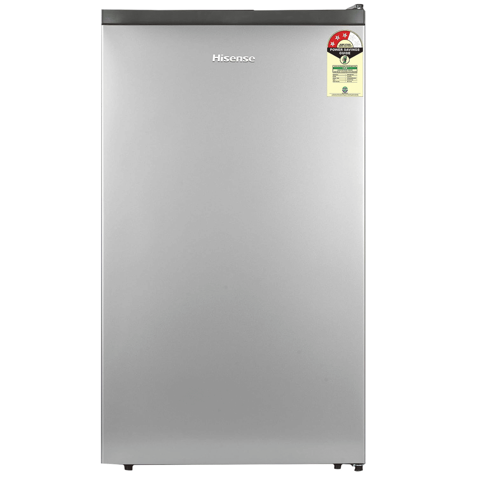 Hisense 94 Liters 3 Star Direct Cool Single Door Refrigerator with Reversible Door (RR94D4SSN, Silver) Hisense 94 Liters 3 Star Direct Cool Single Door Refrigerator with Reversible Door (RR94D4SSN, Silver)_1